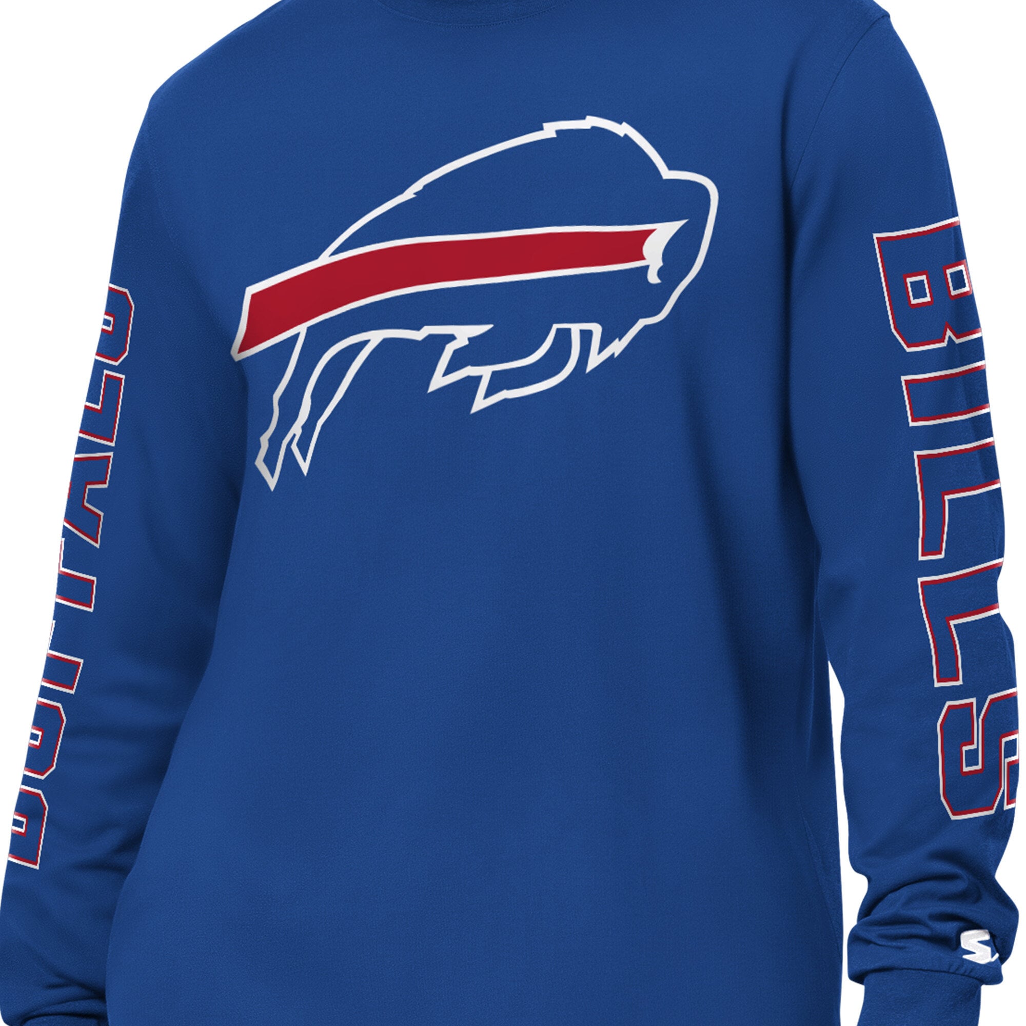 Men's Starter Royal Buffalo Bills Clutch Hit II Long-Sleeve T-Shirt