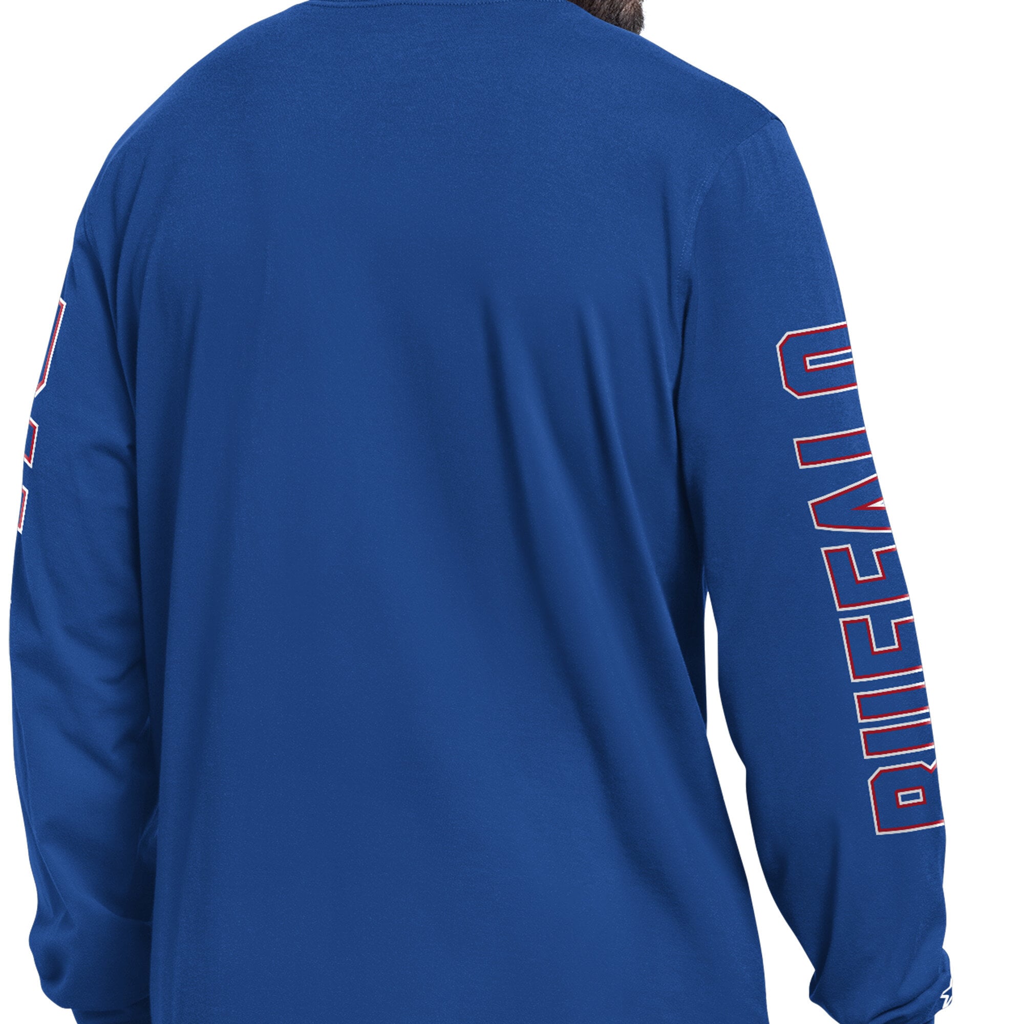 Men's Starter Royal Buffalo Bills Clutch Hit II Long-Sleeve T-Shirt