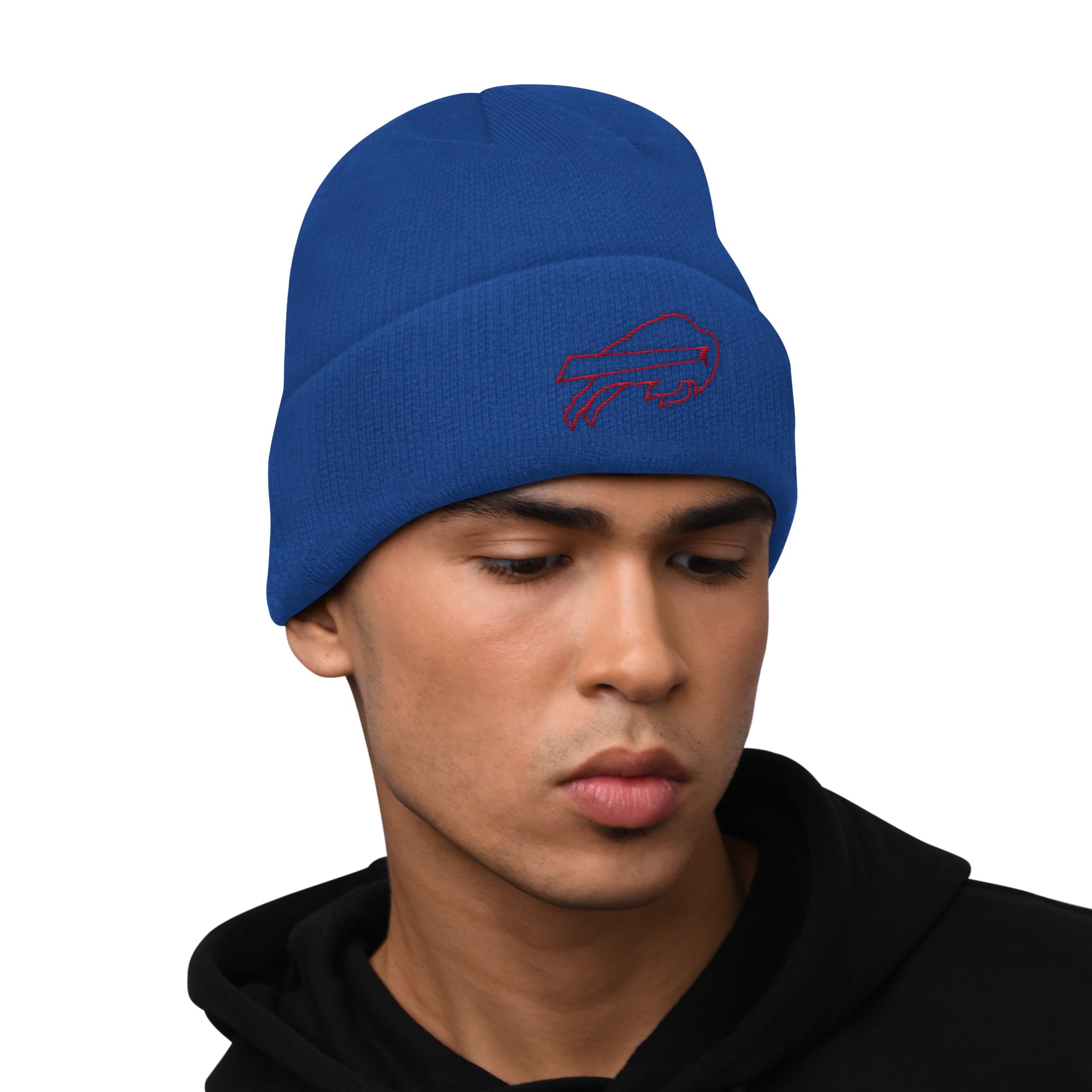 Men's Starter Royal Buffalo Bills Hoodie and Cuffed Knit Hat Combo Pack