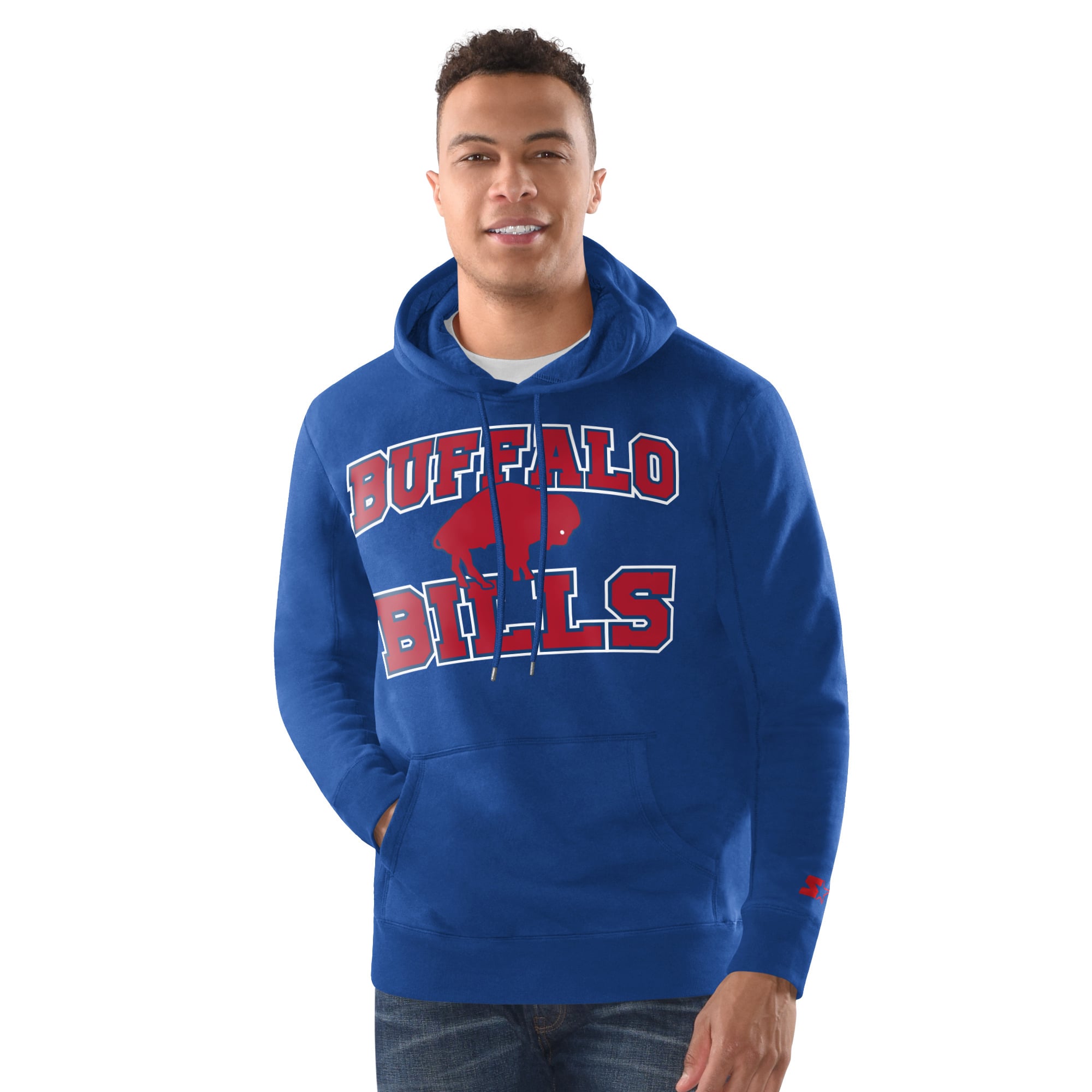 Men's Starter Royal Buffalo Bills Hoodie and Cuffed Knit Hat Combo Pack