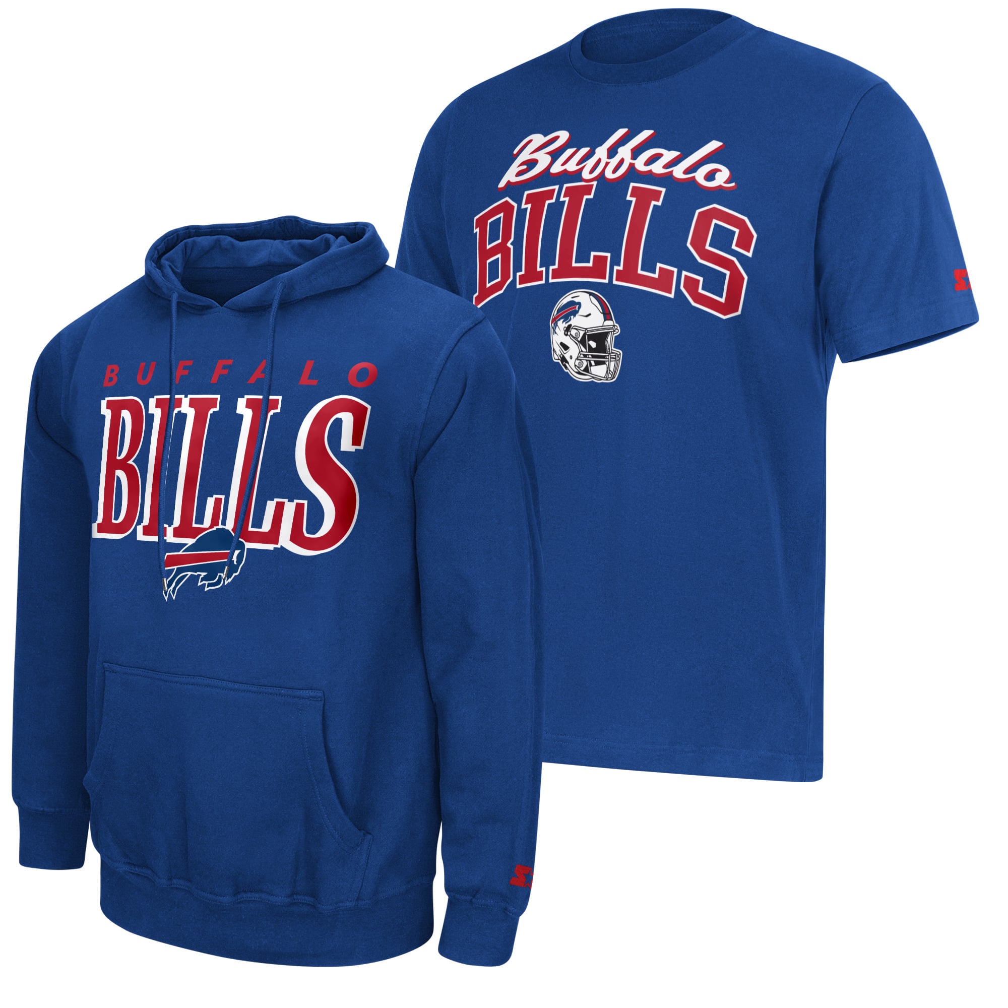 Ensemble t-shirt et sweat à capuche Starter Royal Buffalo Bills pour homme