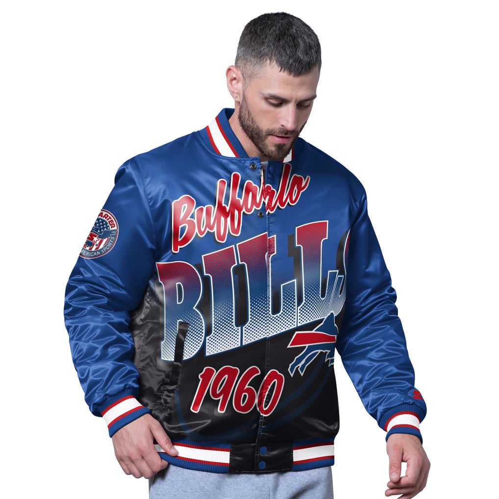 Buffalo Bills Starter Pass Rush Varsity Full-Snap Jacket - Royal