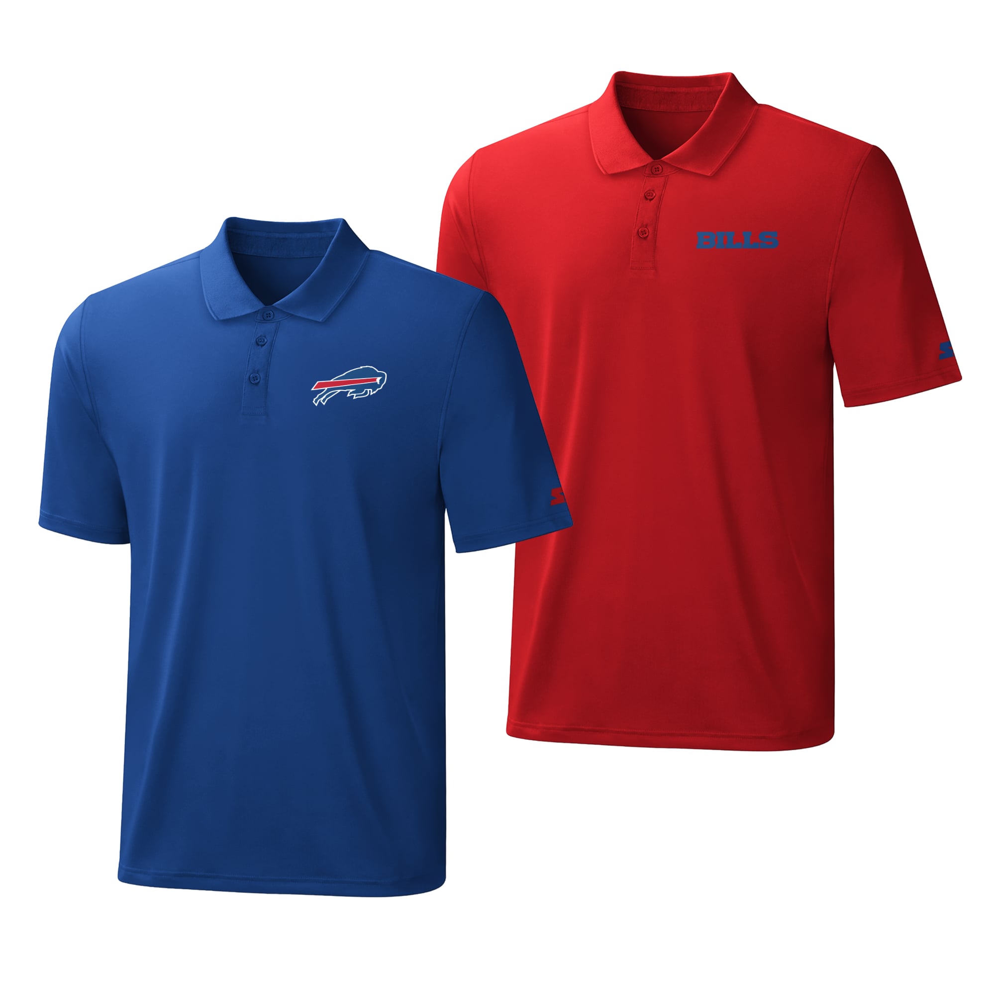 Men's Starter  Royal/Red Buffalo Bills Two-Pack Logo Polo Set