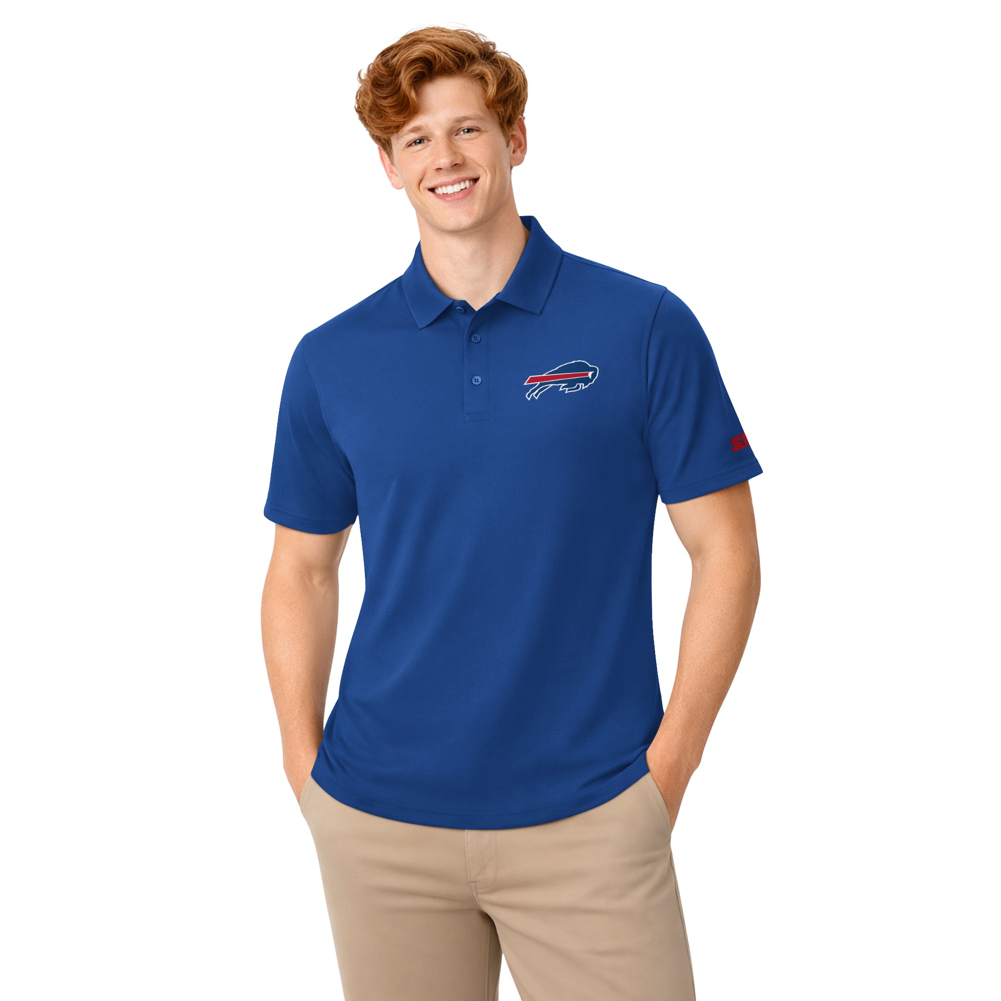 Men's Starter  Royal/Red Buffalo Bills Two-Pack Logo Polo Set