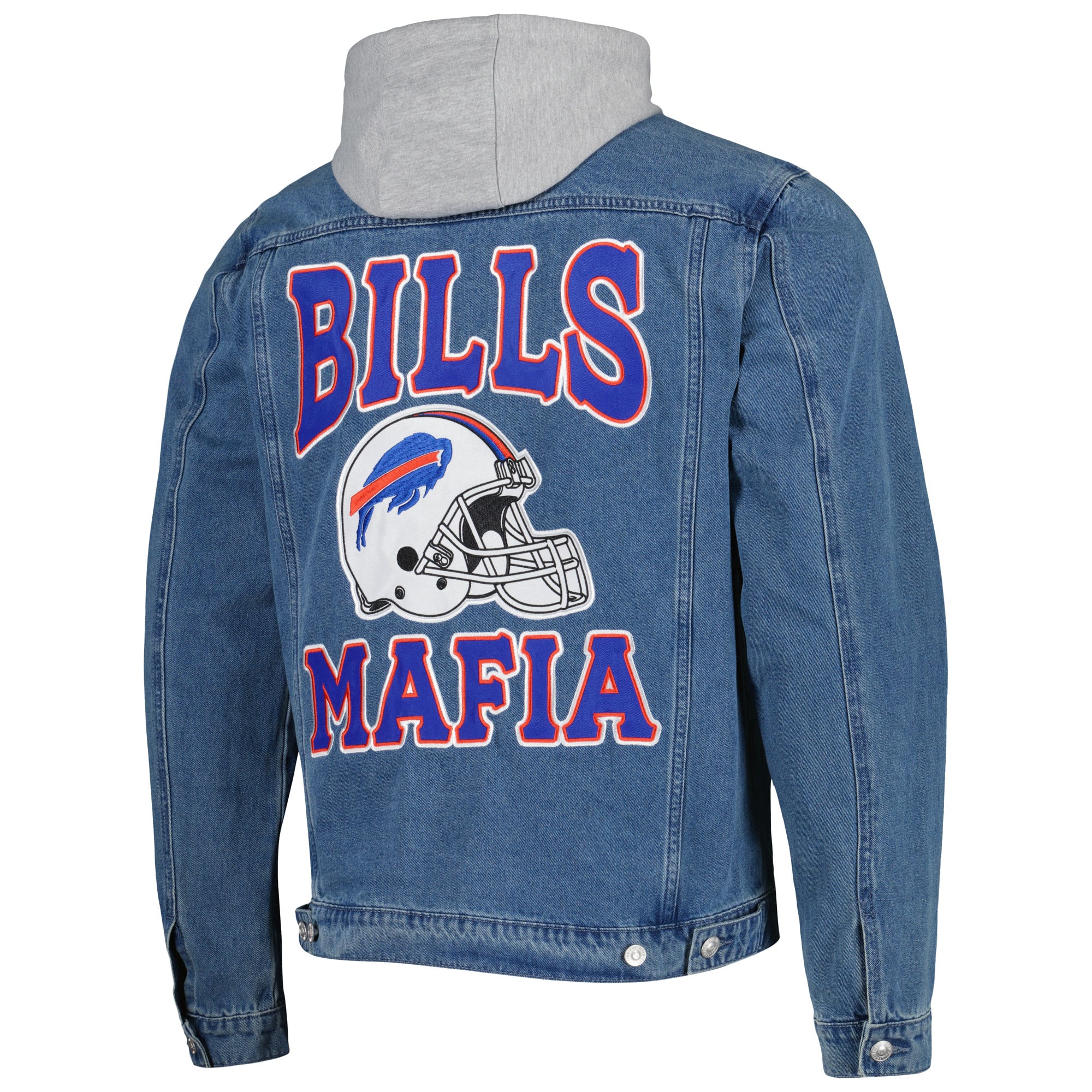 Men's The Wild Collective Buffalo Bills Hooded Full-Button Denim