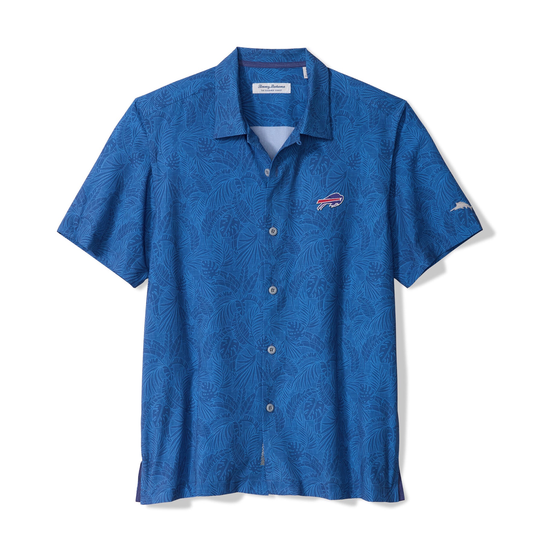 Chemise à manches courtes boutonnée Tommy Bahama Royal Buffalo Bills Saltwater Fronds pour homme