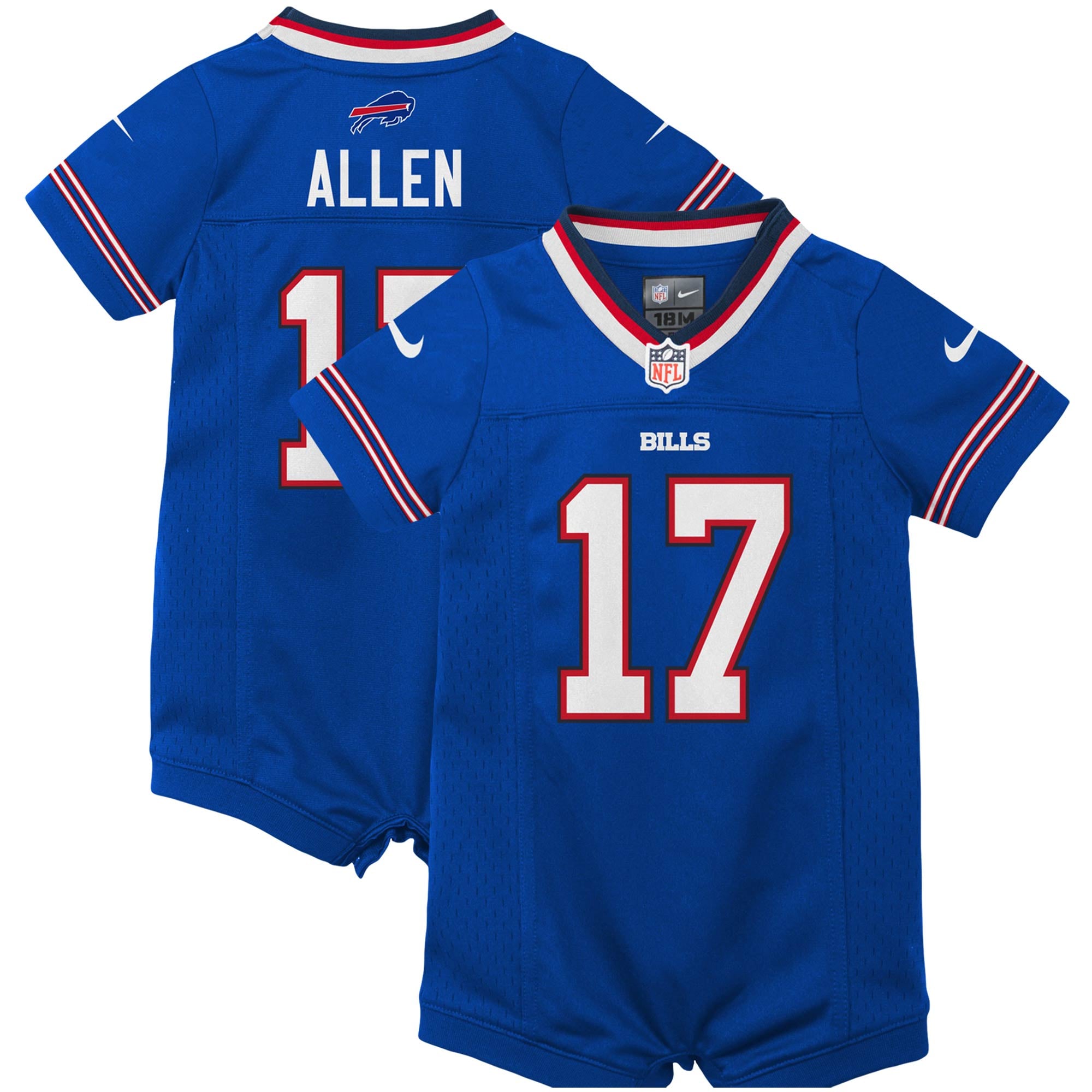 Newborn Nike Josh Allen Royal Buffalo Bills Romper Game Jersey