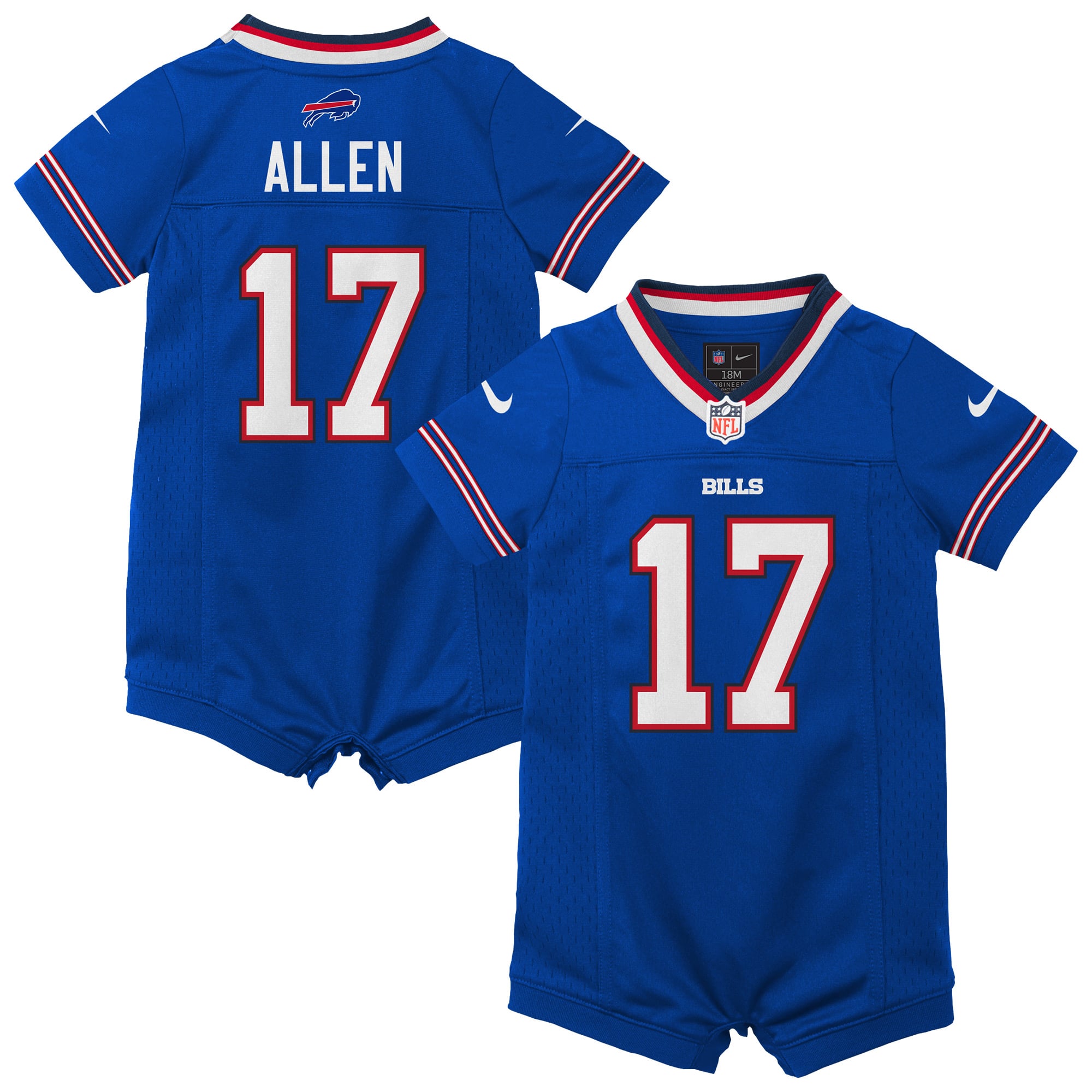 Newborn Nike Josh Allen Royal Buffalo Bills Romper Game Jersey