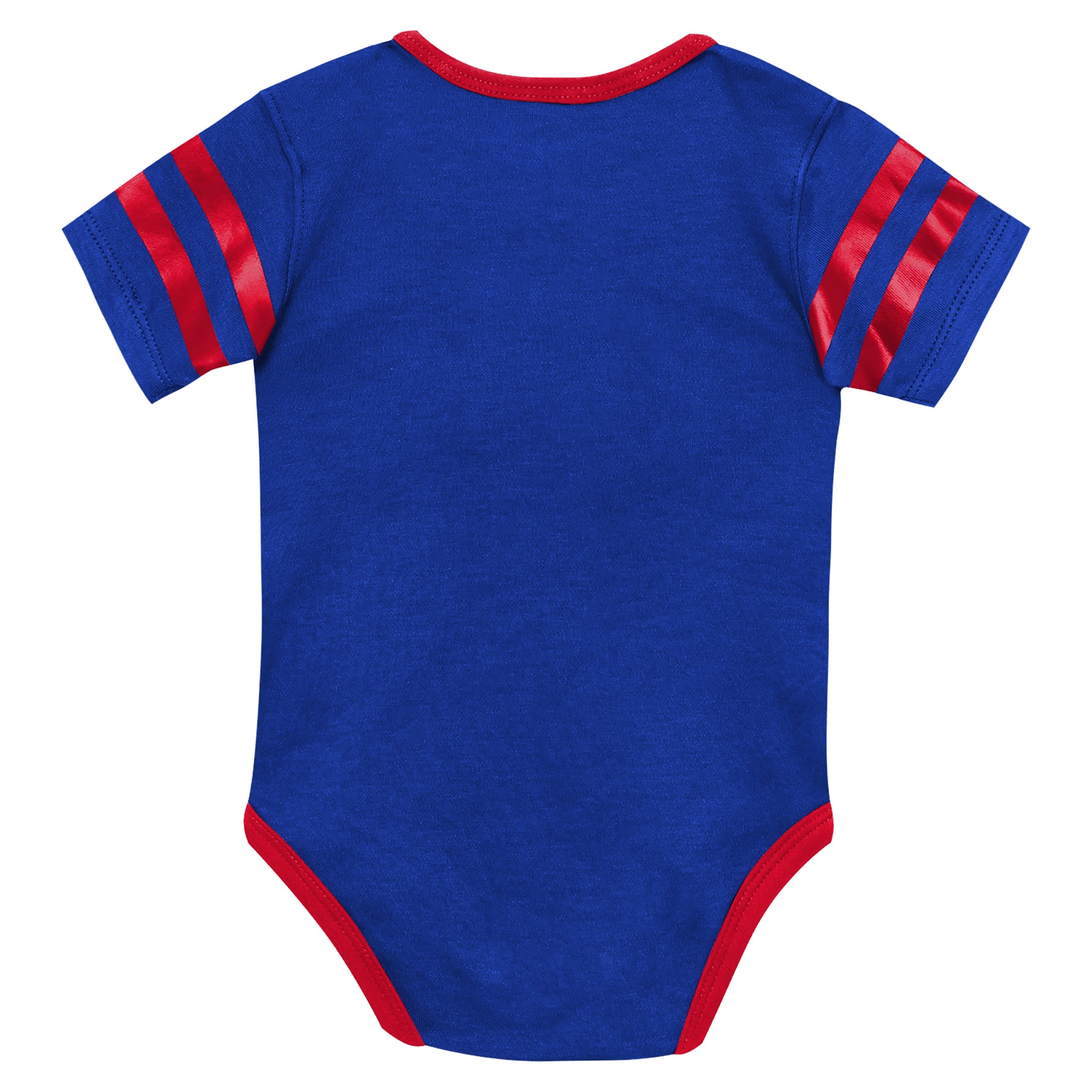 Newborn Outerstuff Royal Buffalo Bills Pint Prodigy Bodysuit, Bib & Cuffed Knit Hat Set