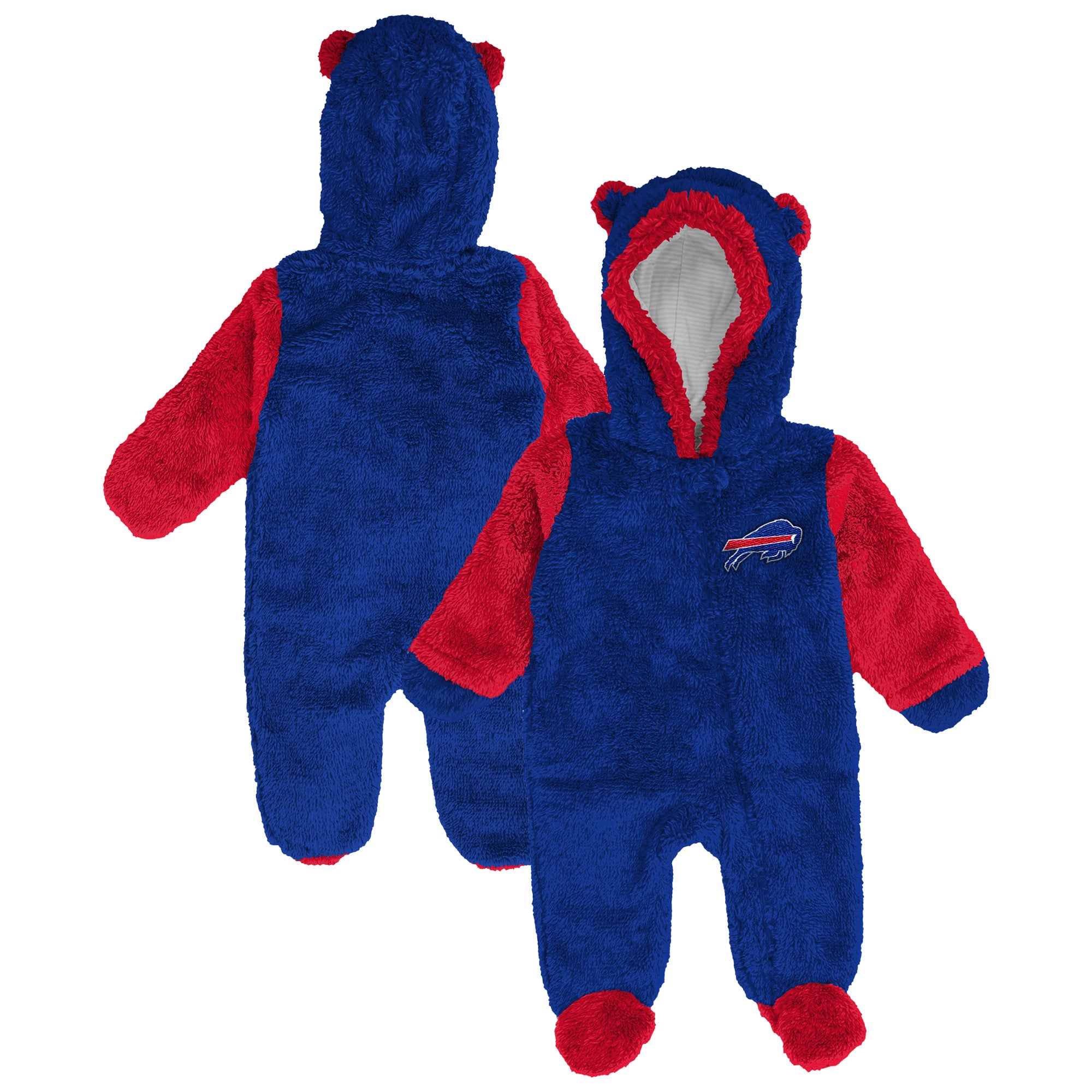 Pyjama en polaire à fermeture éclair intégrale Outerstuff Royal Buffalo Bills pour nouveau-né