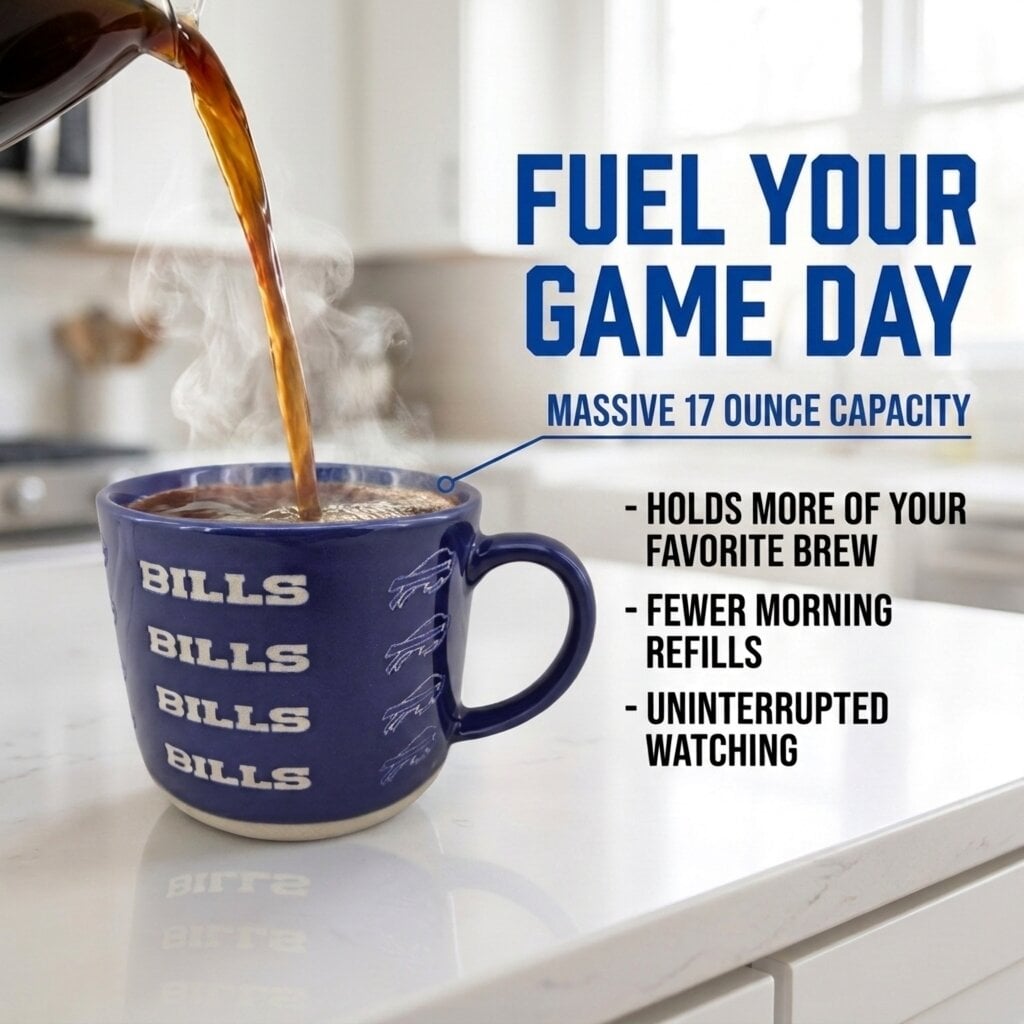 Mug Pegasus Buffalo Bills 17 oz, logo ton sur ton, finition sablée