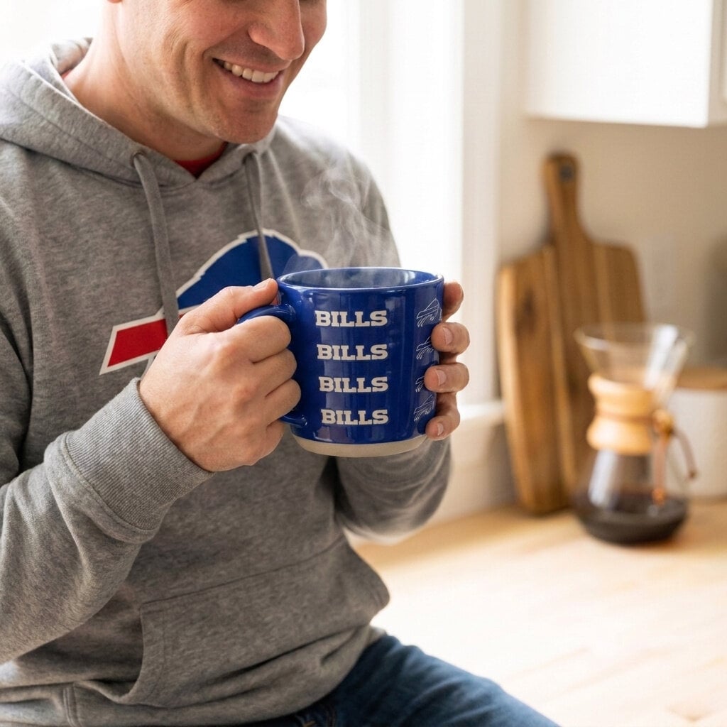 Mug Pegasus Buffalo Bills 17 oz, logo ton sur ton, finition sablée