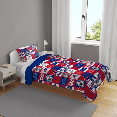 Buffalo Bills Pegasus Patchwork Plaid Two-Piece Twin/Twin XL Bed in a Bag Set