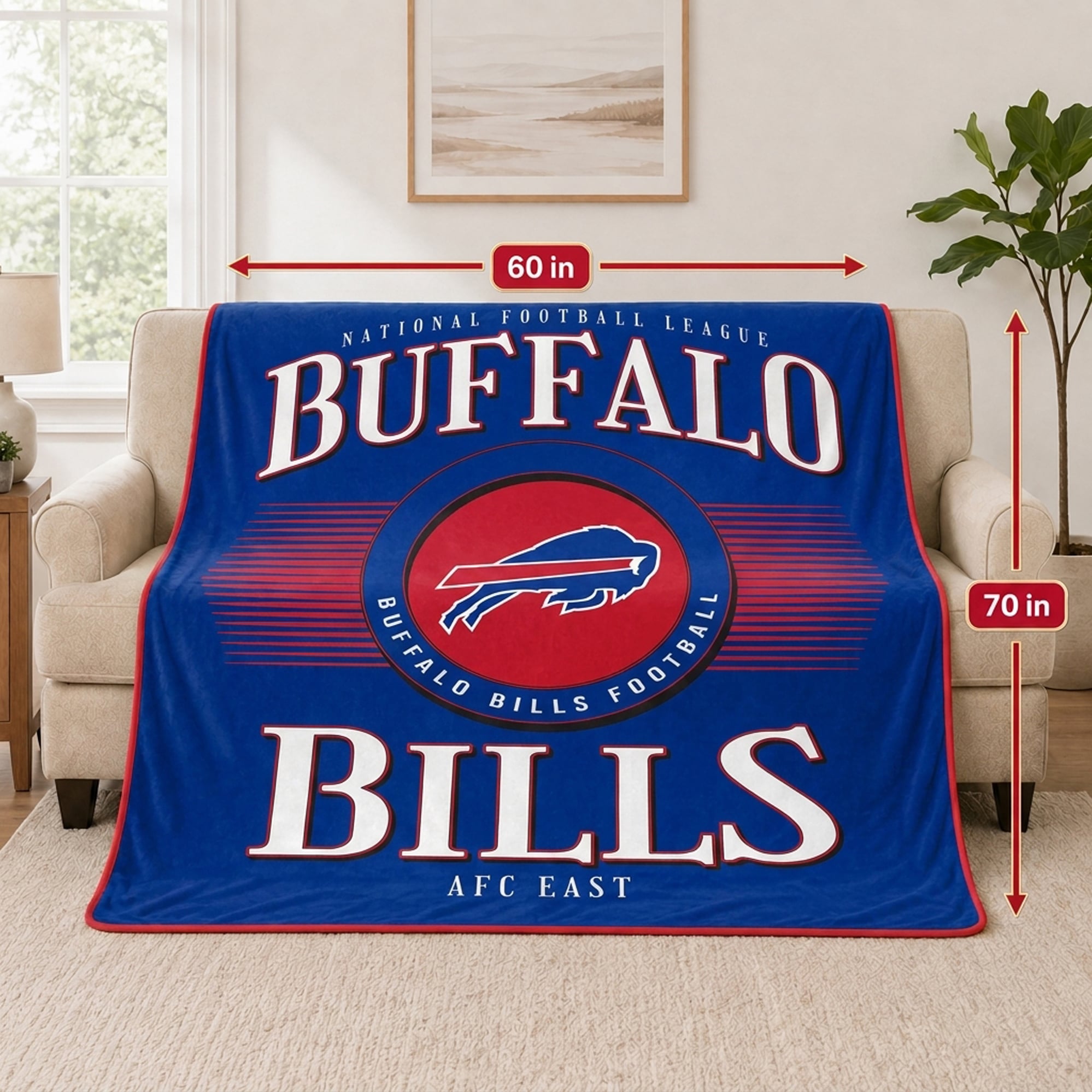Couverture ultra douce Pegasus Buffalo Bills Spotlight Arch 60" x 70"
