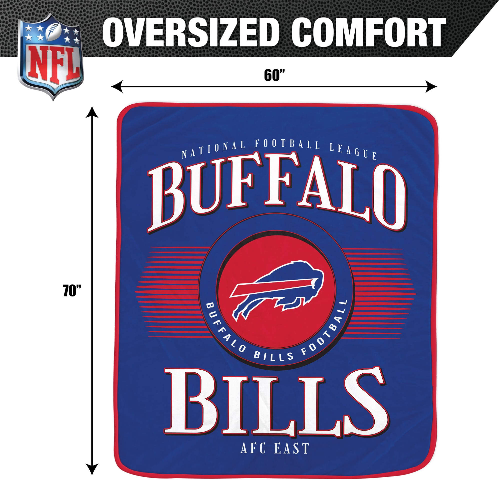 Couverture ultra douce Pegasus Buffalo Bills Spotlight Arch 60" x 70"