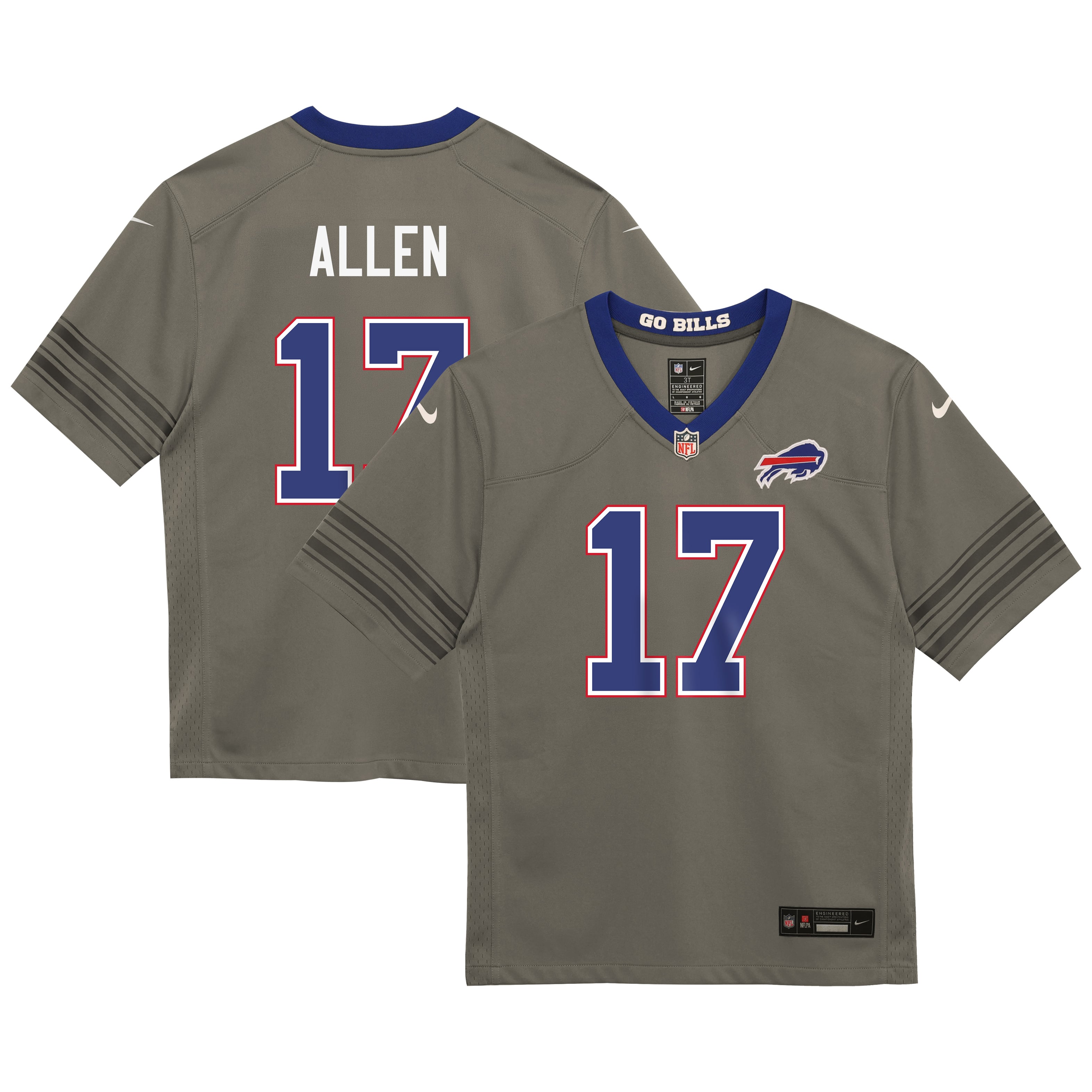 Preschool Nike Josh Allen Gray Buffalo Bills Nickel City Game Jersey