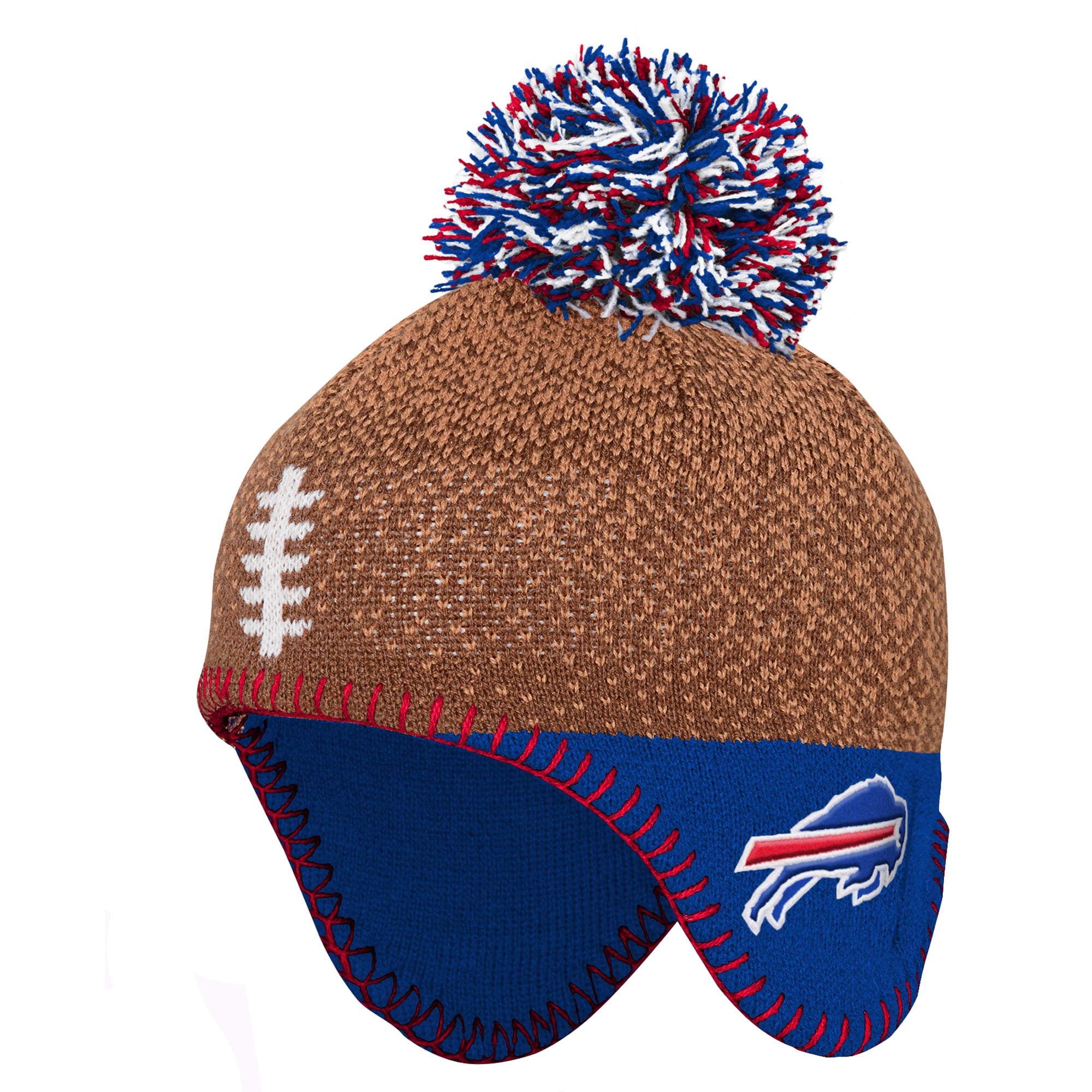 Bonnet tricoté marron Buffalo Bills pour enfant d'âge préscolaire