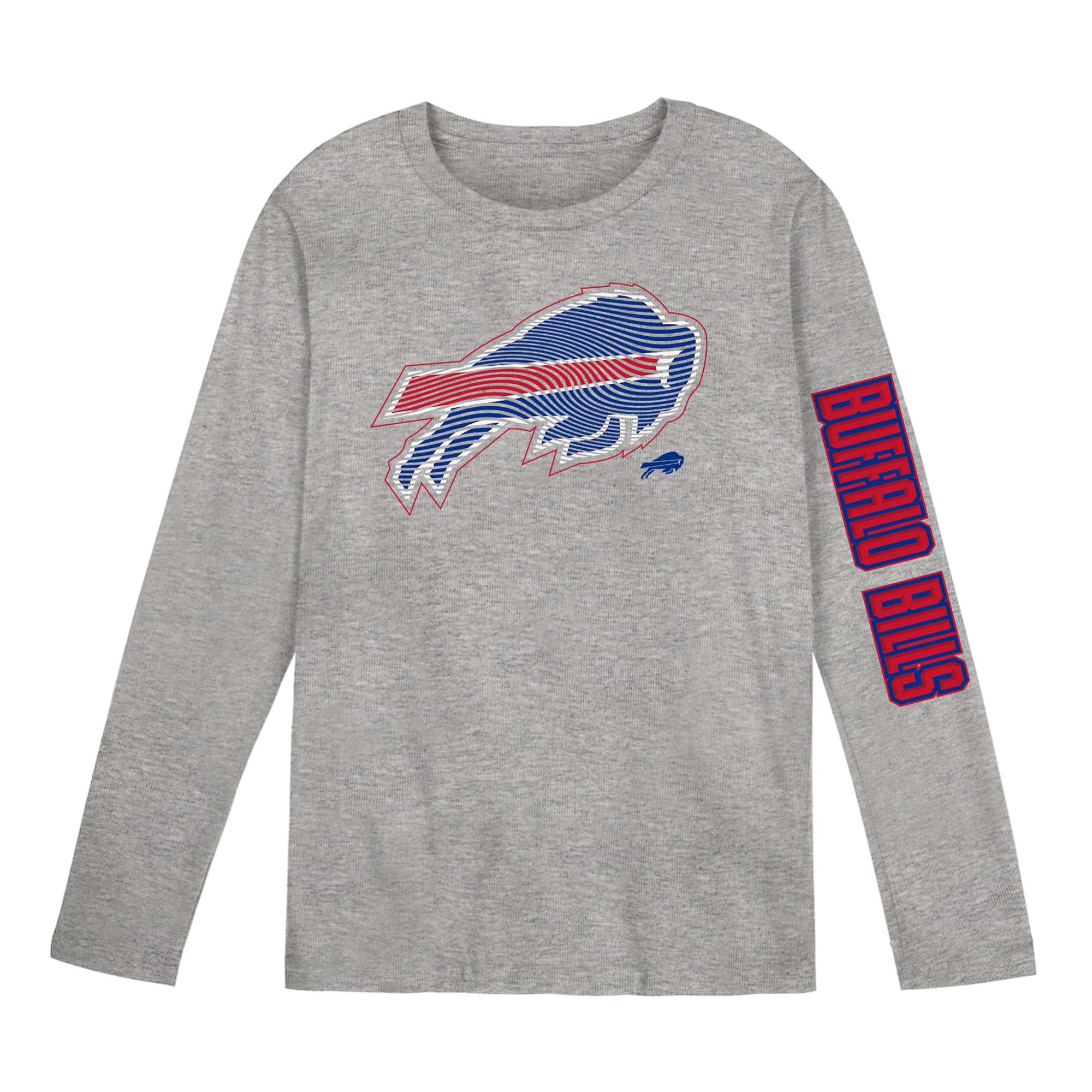 T-shirt à manches longues gris Buffalo Bills Air Raid pour enfants d'âge préscolaire Outerstuff