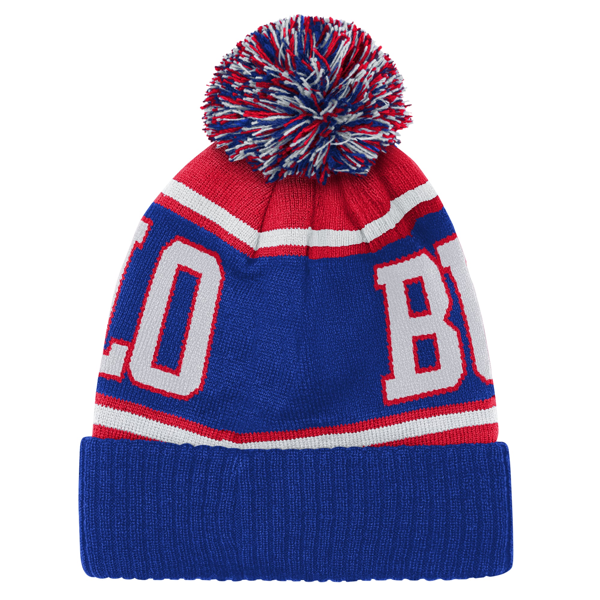 Preschool Outerstuff Royal Buffalo Bills True Edge Cuffed Knit Hat with Pom