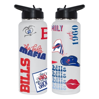 Buffalo Bills The Memory Company 34oz. Loco Stainless Steel Quencher Bottle