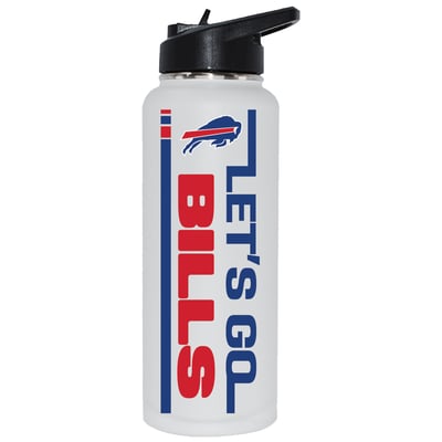 Buffalo Bills The Memory Company Let's Go 34oz. Stainless Steel Quencher Bottle