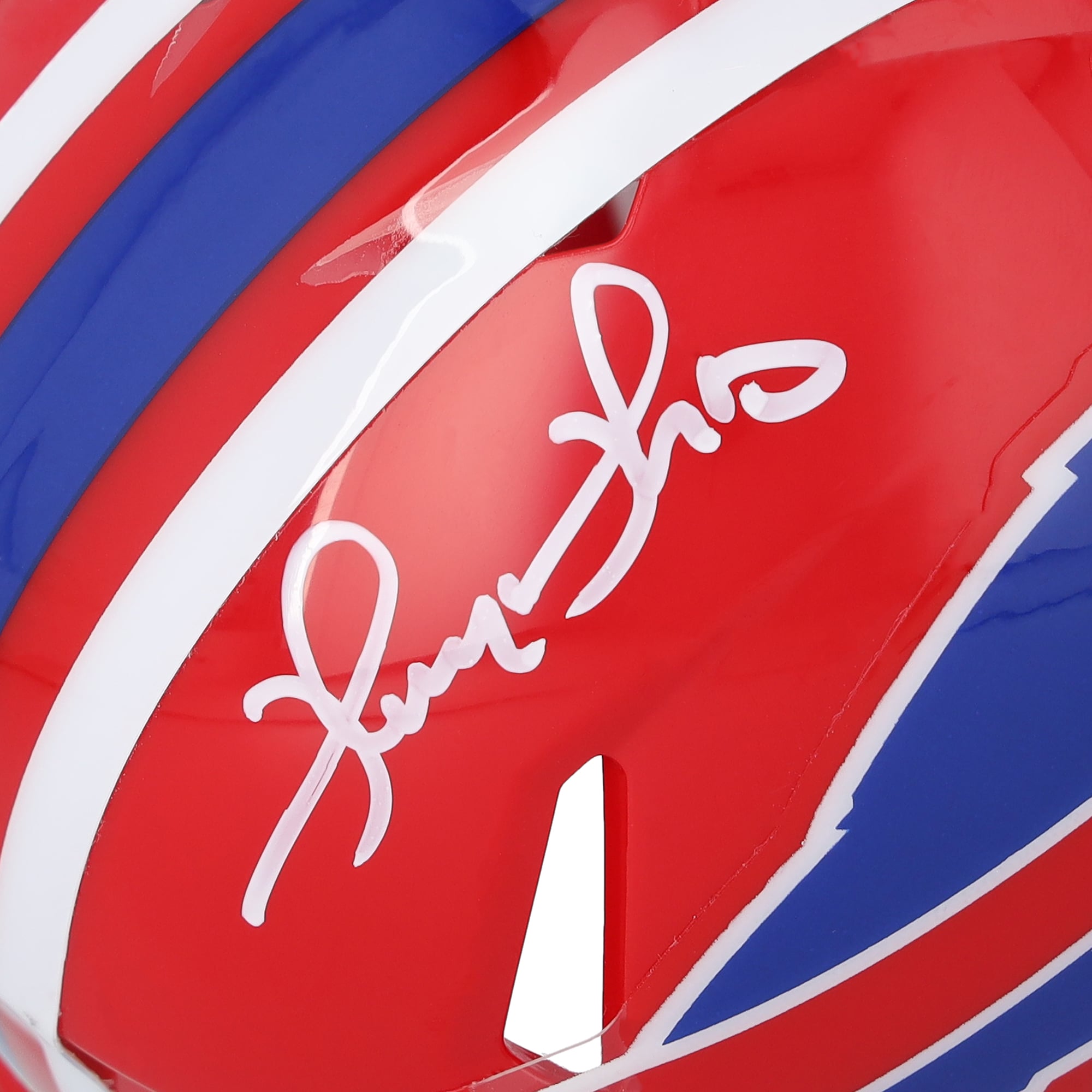 Thurman Thomas Buffalo Bills Autographed Riddell 1897-2001 Throwback Speed Mini Helmet