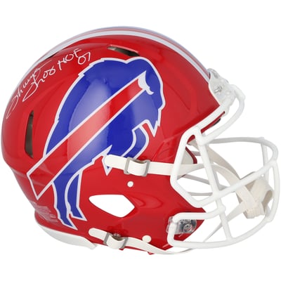 Thurman Thomas Buffalo Bills Autographed Fanatics Authentic Riddell 1987-2001 Throwback Speed Authentic Helmet with "HOF 07" Inscription