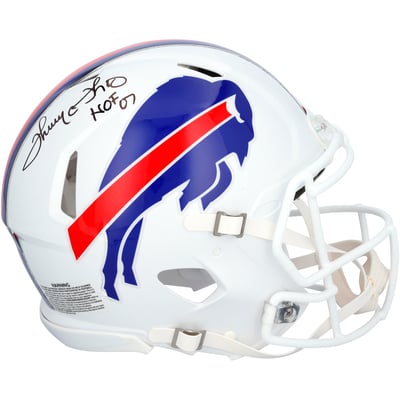 Thurman Thomas Buffalo Bills Autographed Fanatics Authentic Riddell Speed Authentic Helmet with "HOF 07" Inscription 