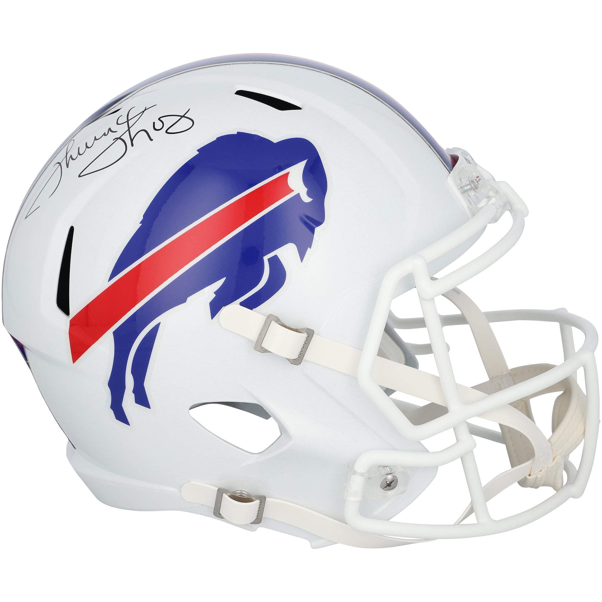 Casque réplique Riddell Speed ​​autographié par Thurman Thomas des Buffalo Bills