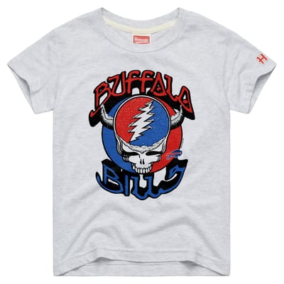  Buffalo Bills Homage Toddler NFL x Grateful Dead Tri-Blend T-Shirt - Ash