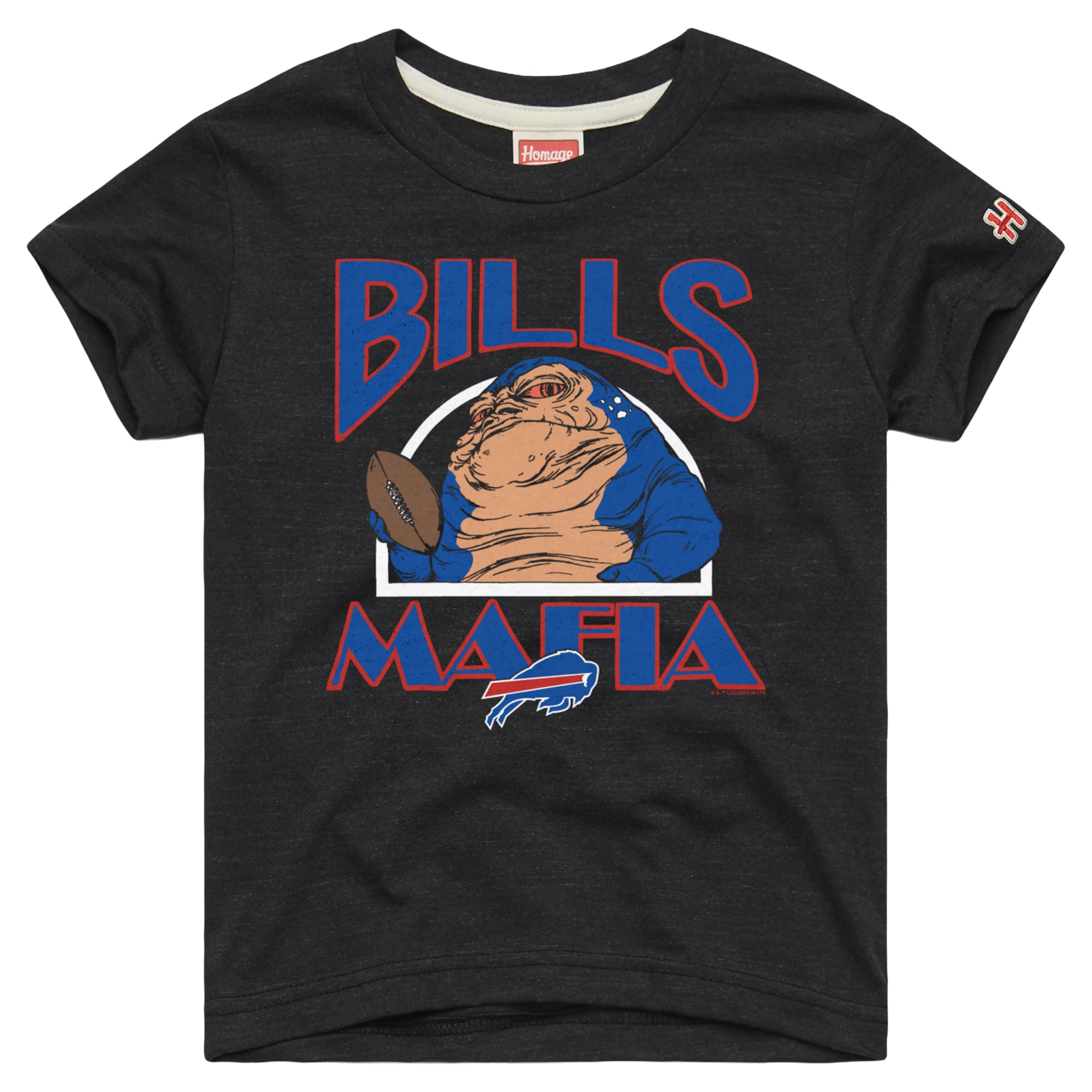T-shirt Buffalo Bills NFL x Star Wars Dark Side Tri-Blend pour tout-petits - Hommage au charbon de bois