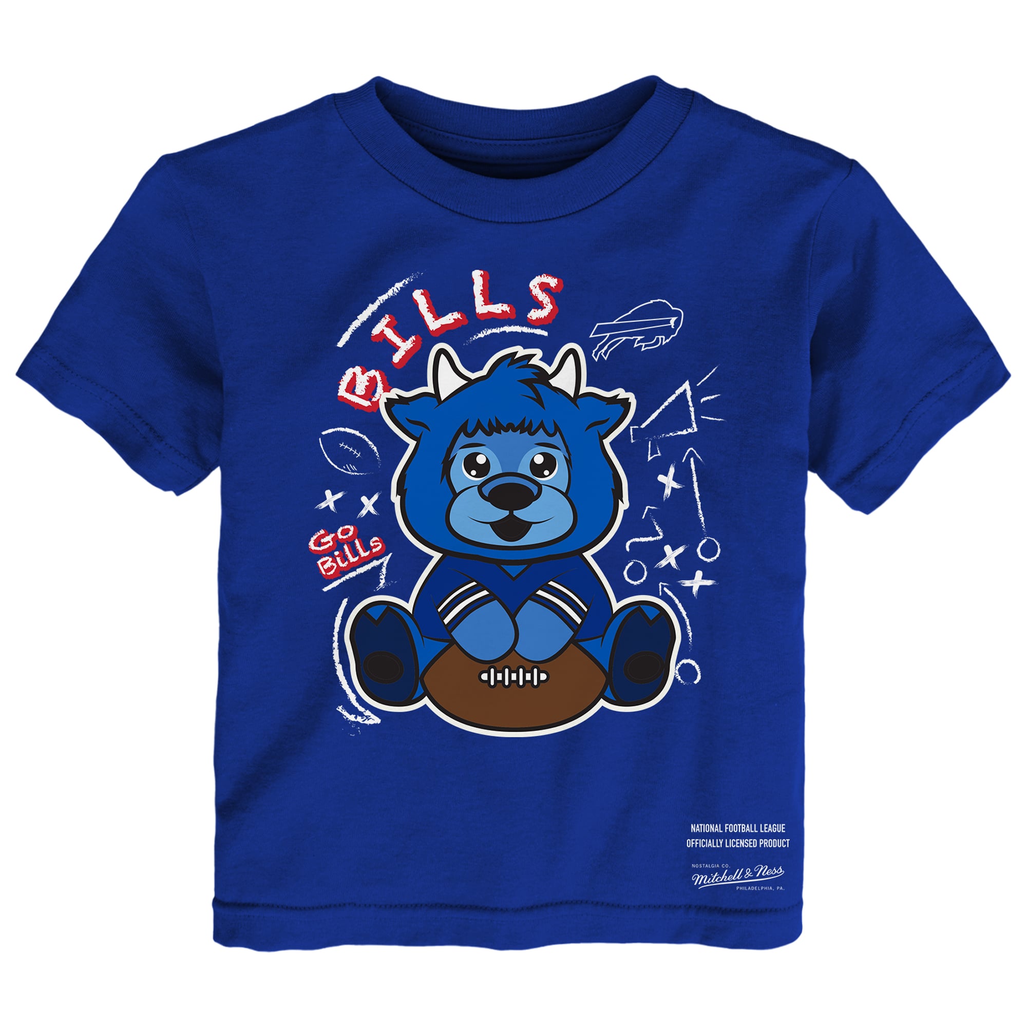 Toddler Mitchell & Ness  Royal/Gray Buffalo Bills Two-Pack Sketched Up T-Shirt Set