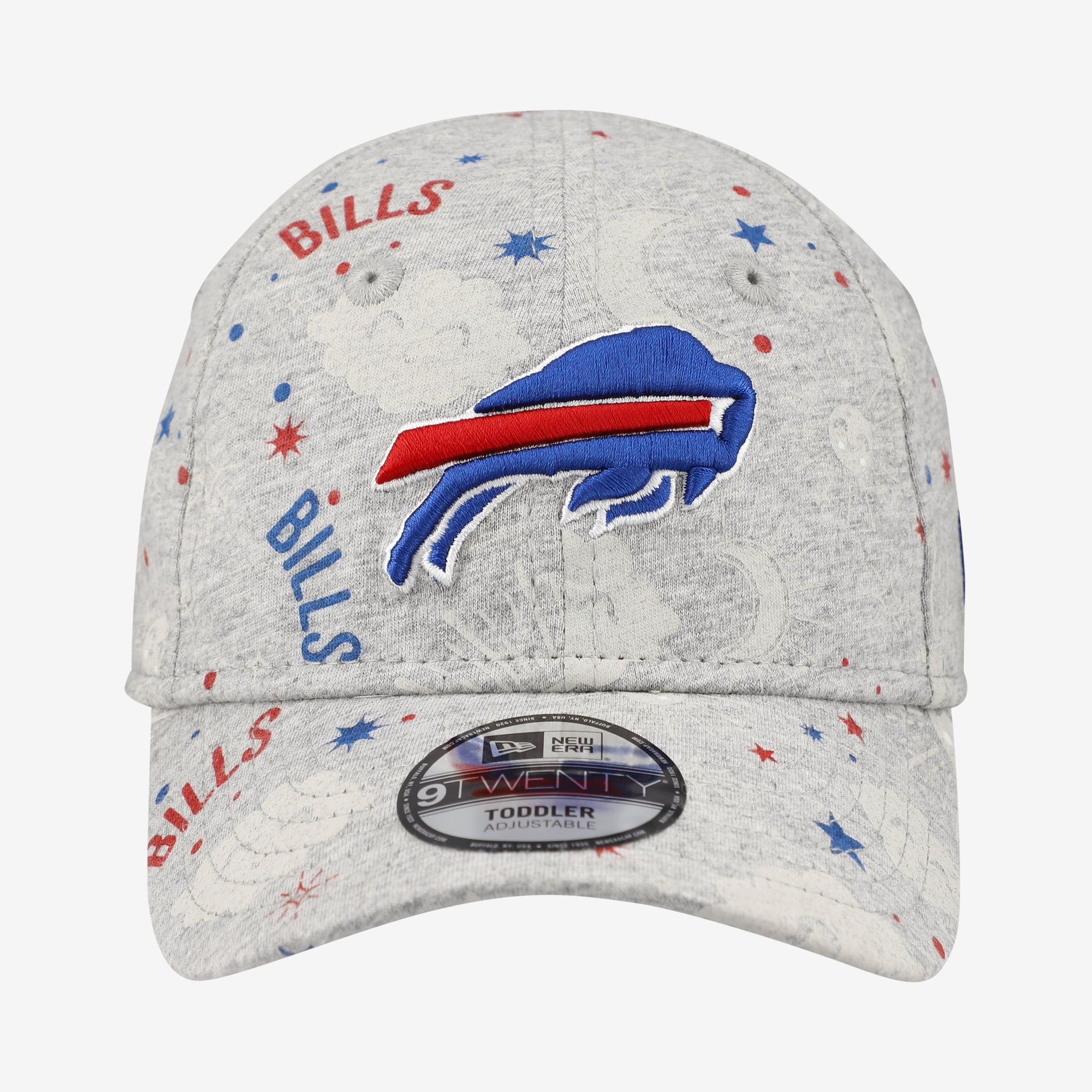 Casquette ajustable New Era 9TWENTY pour tout-petit, gris chiné, Buffalo Bills Sky
