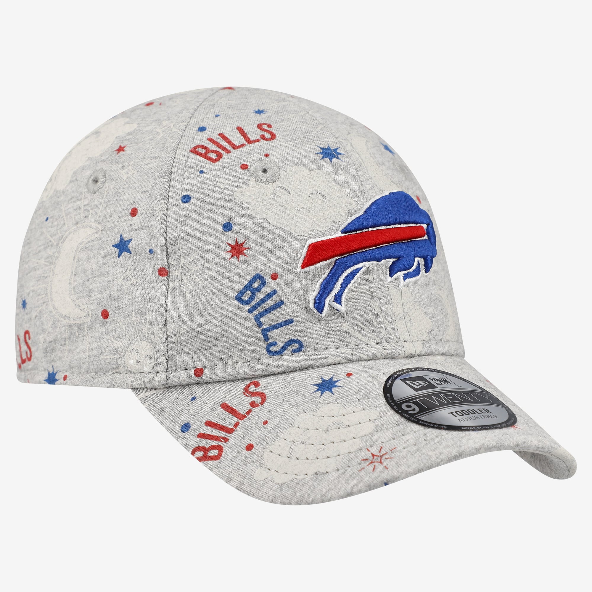 Casquette ajustable New Era 9TWENTY pour tout-petit, gris chiné, Buffalo Bills Sky