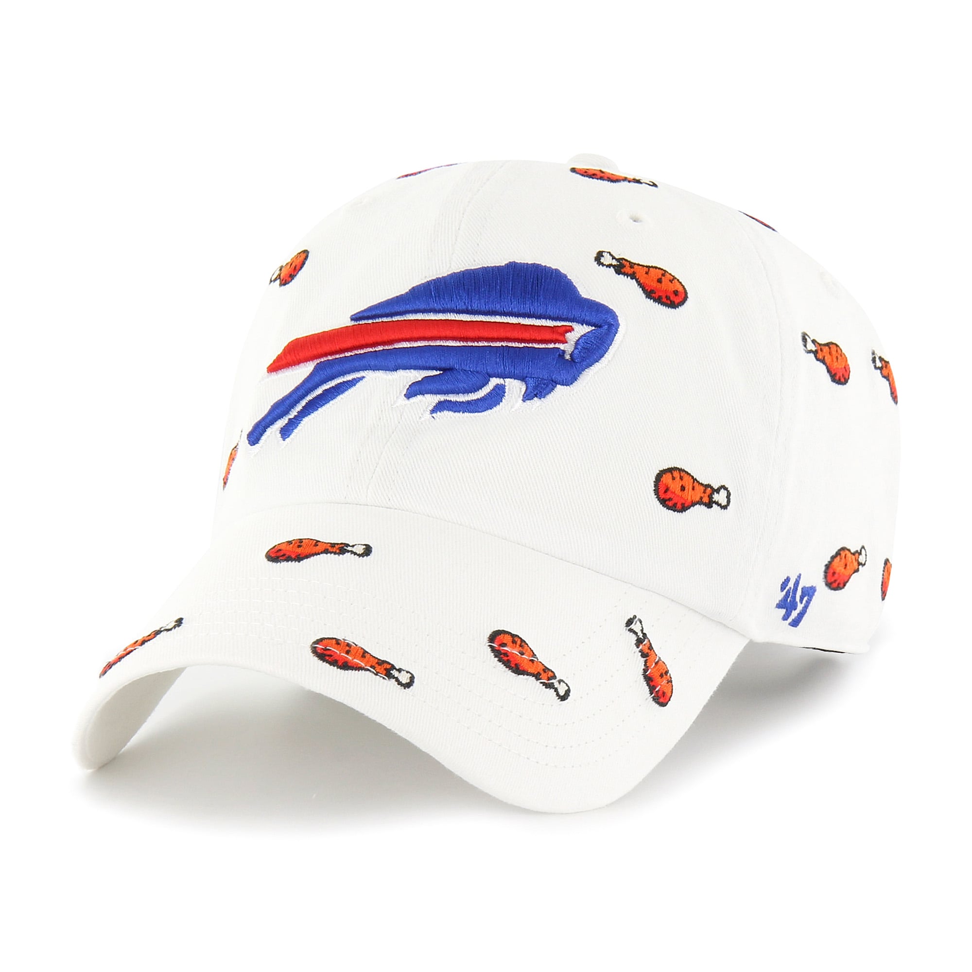 Casquette unisexe '47 White Buffalo Bills Confetti Clean Up réglable
