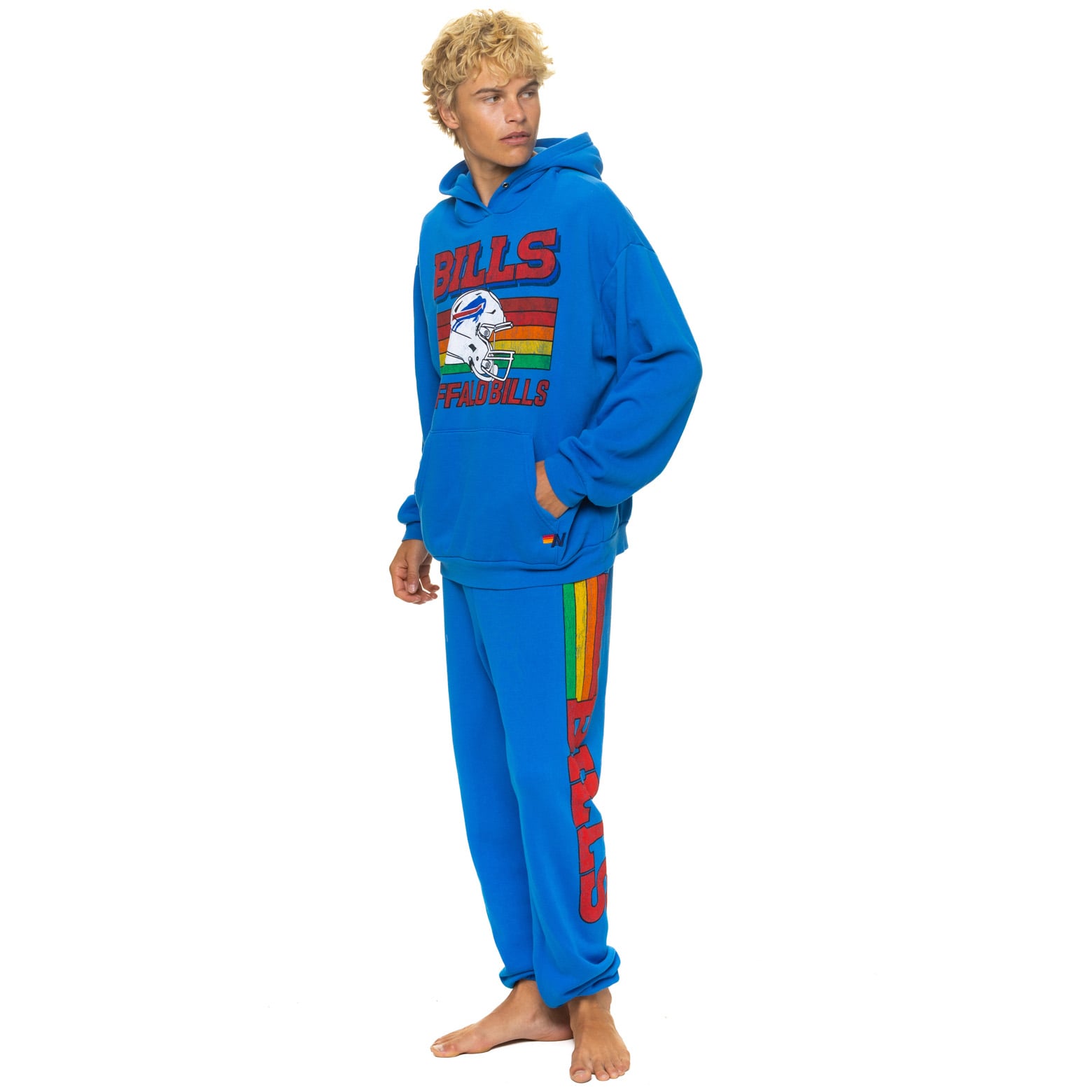 Unisex Aviator Nation Royal Buffalo Bills Tri-Blend Sweatpants