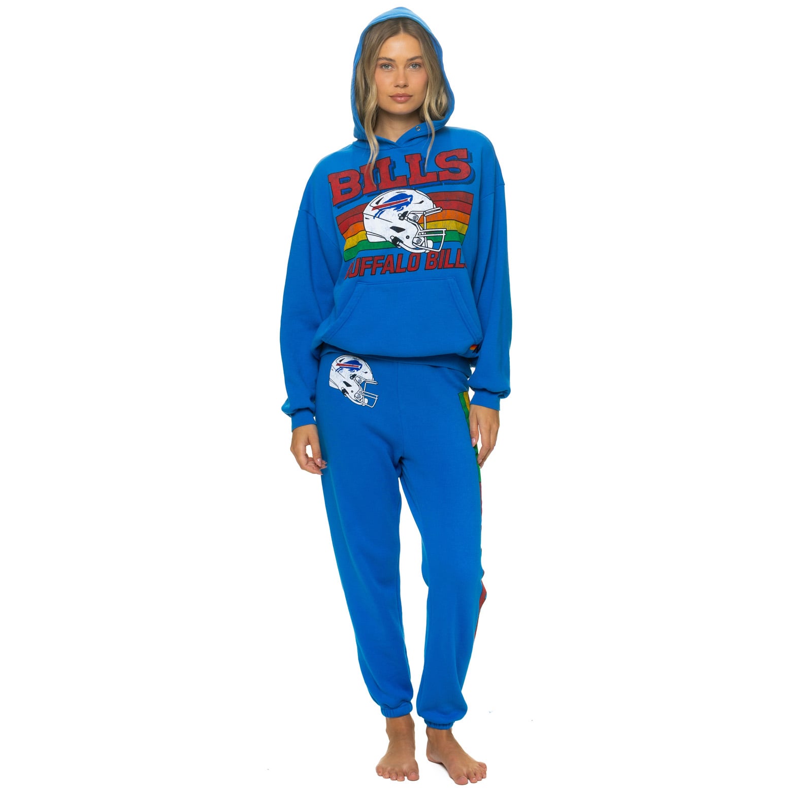 Unisex Aviator Nation Royal Buffalo Bills Tri-Blend Sweatpants