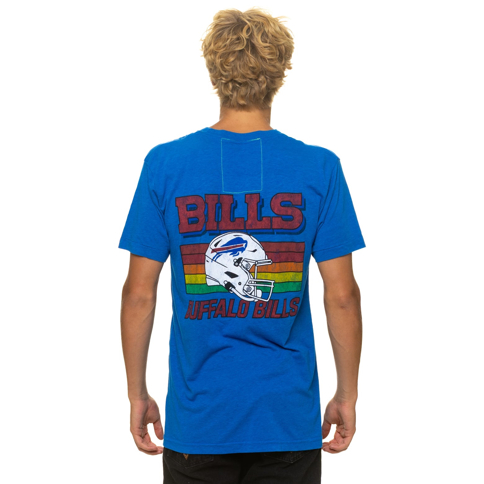 T-shirt unisexe Aviator Nation Royal Buffalo Bills en mélange de trois matières