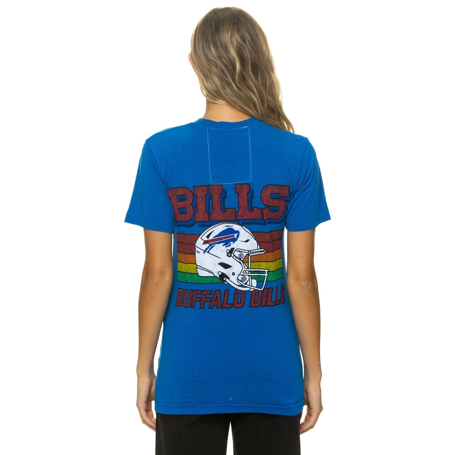T-shirt unisexe Aviator Nation Royal Buffalo Bills en mélange de trois matières