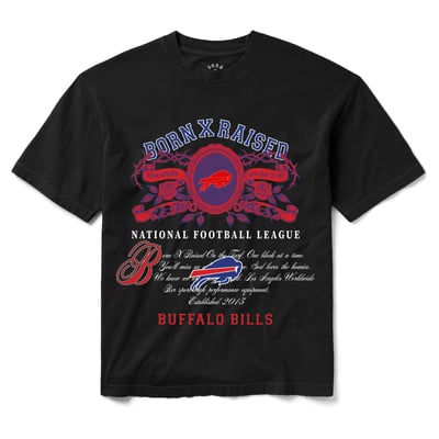 Buffalo Bills Born x Raised Unisex Crest T-Shirt - Black