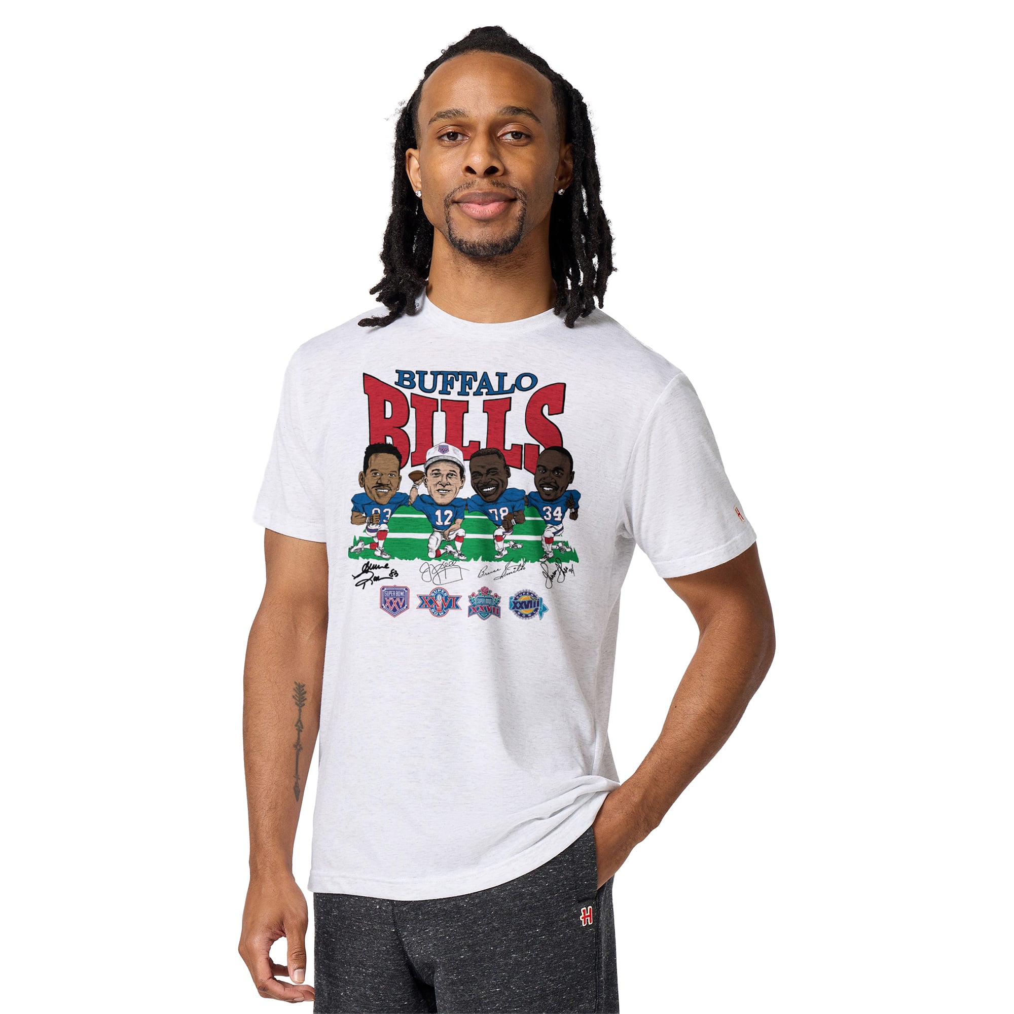 Unisex Homage  Ash Buffalo Bills Super Bowl T-Shirt