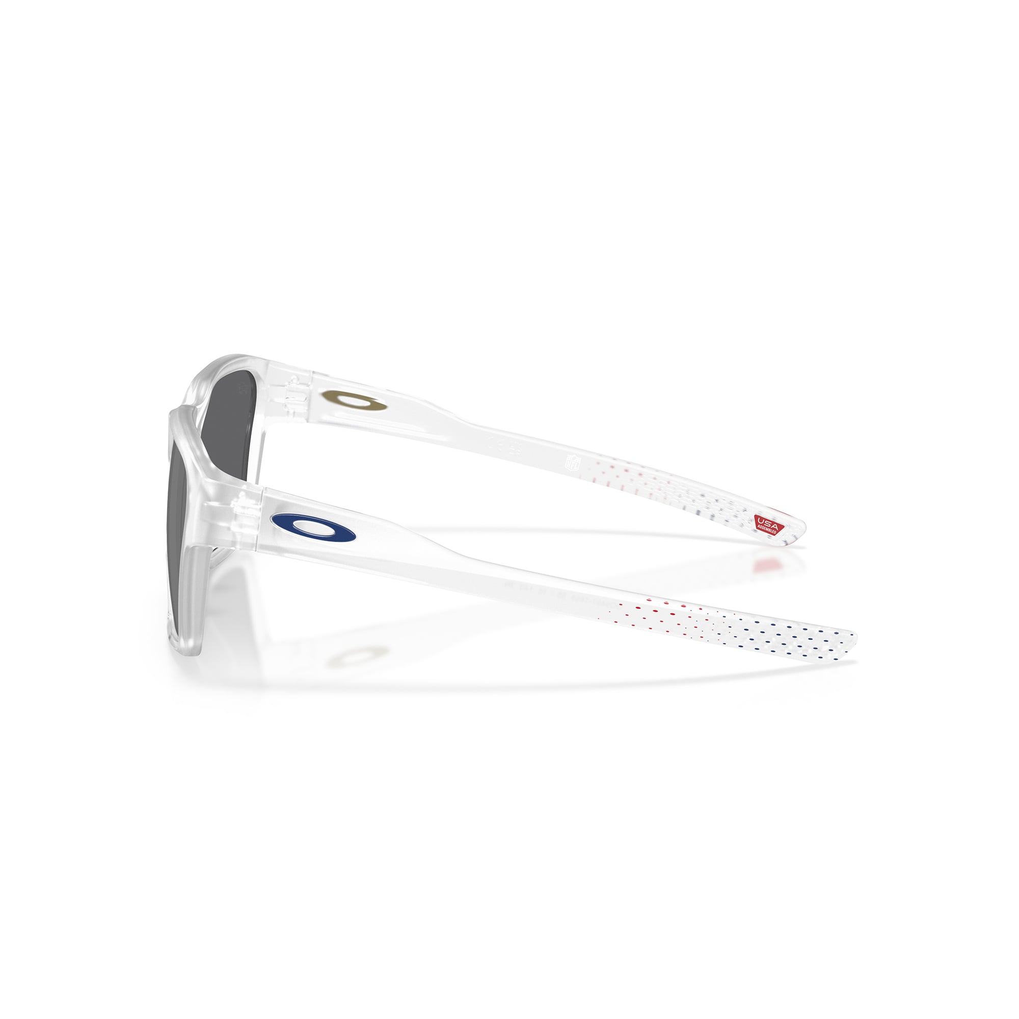 Unisex Oakley Buffalo Bills Briza Matte Clear Sunglasses with Prizm Black Polarized Lenses
