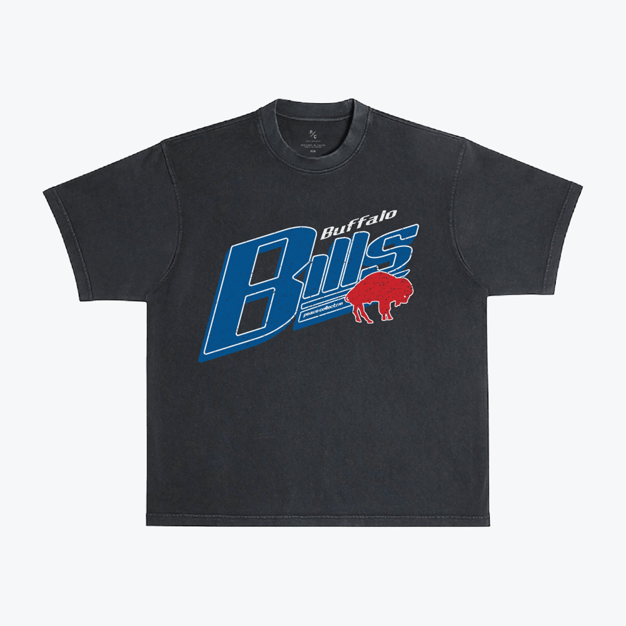 T-shirt unisexe Peace Collective Black Buffalo Bills teint par pigmentation