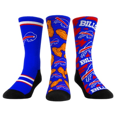  Buffalo Bills Rock Em Unisex Fan Favorite Three-Pack Crew Sock Set - Blue