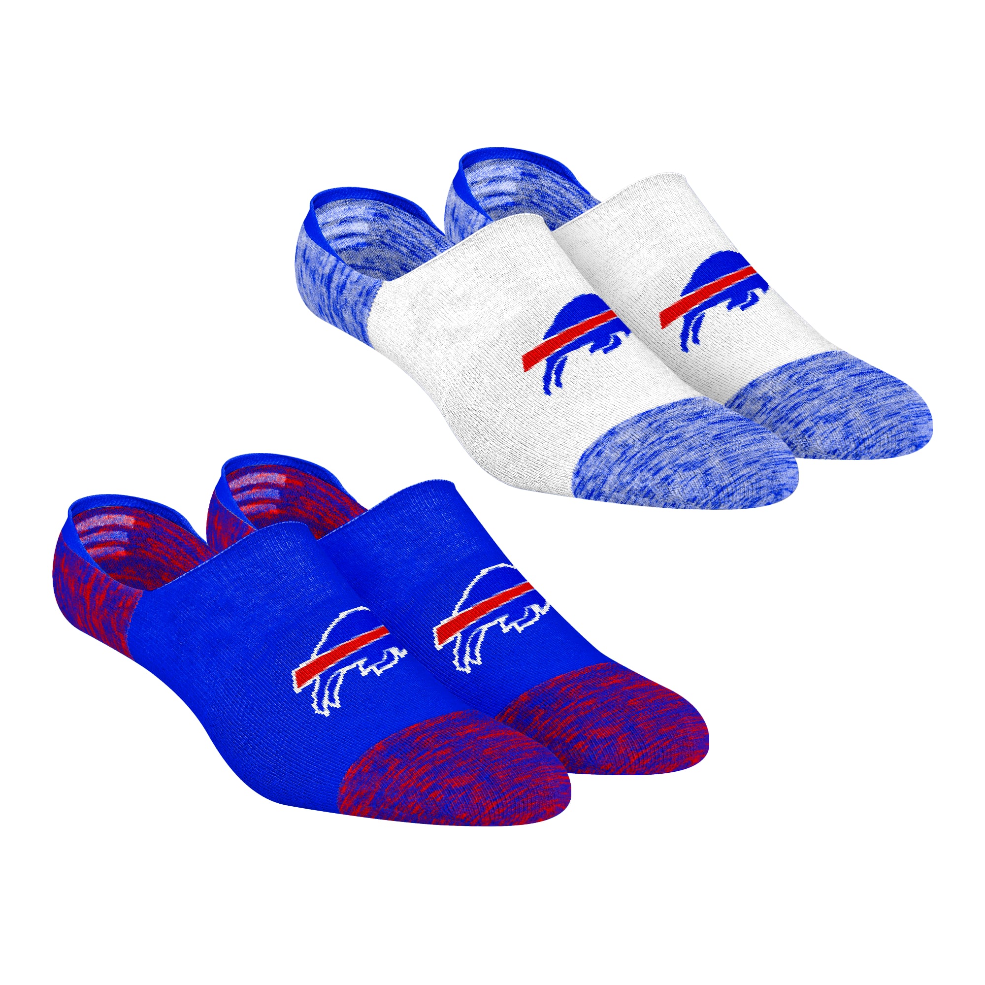 Chaussettes invisibles unisexes Rock Em Buffalo Bills, lot de deux