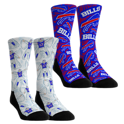 Josh Allen Buffalo Bills Rock Em Unisex 2-Pack Snow Angels Crew Socks Set