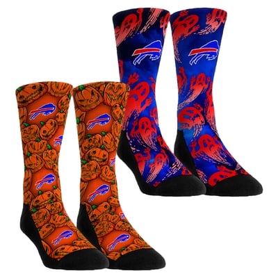  Buffalo Bills Rock Em Unisex Halloween Crew Socks 2-Pack Set - Orange