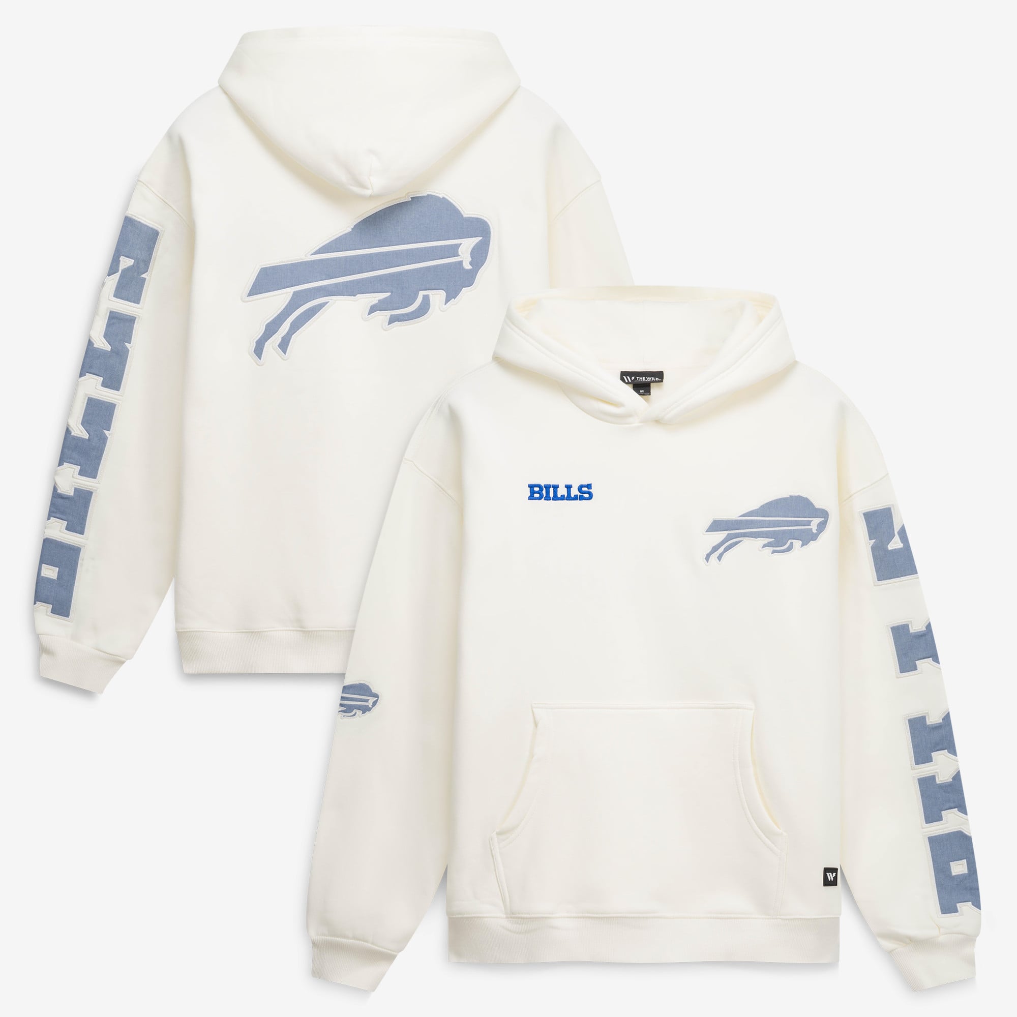 Sweat à capuche oversize crème unisexe The Wild Collective Buffalo Bills