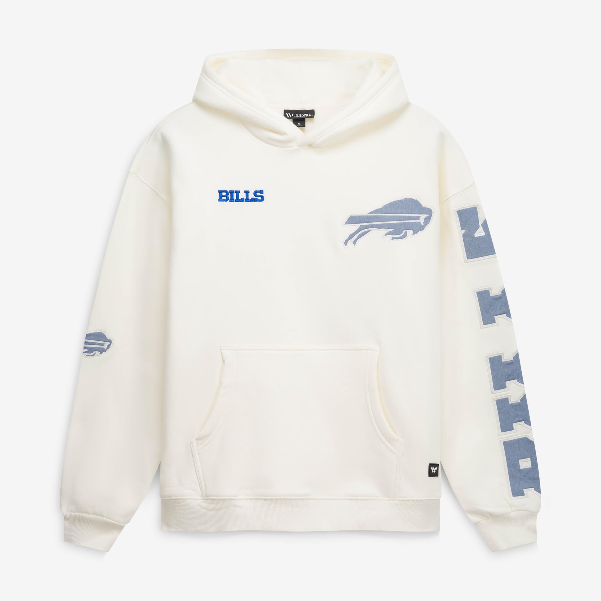 Sweat à capuche oversize crème unisexe The Wild Collective Buffalo Bills