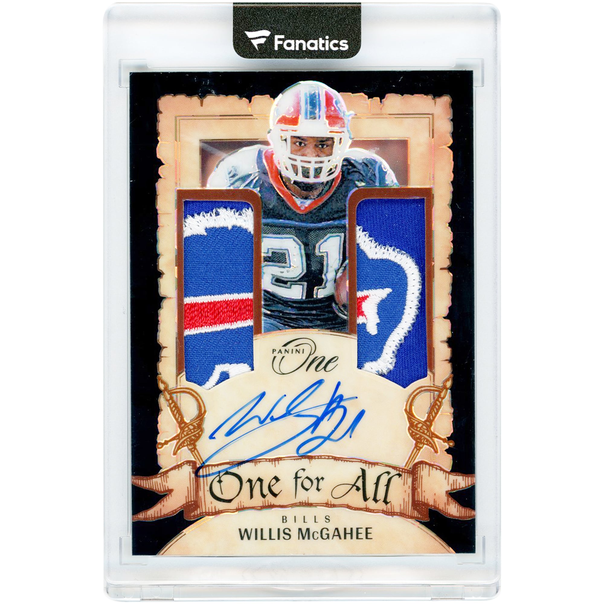 Willis McGahee Buffalo Bills Autographed 2023 Panini One for All #346 #3/5 Card